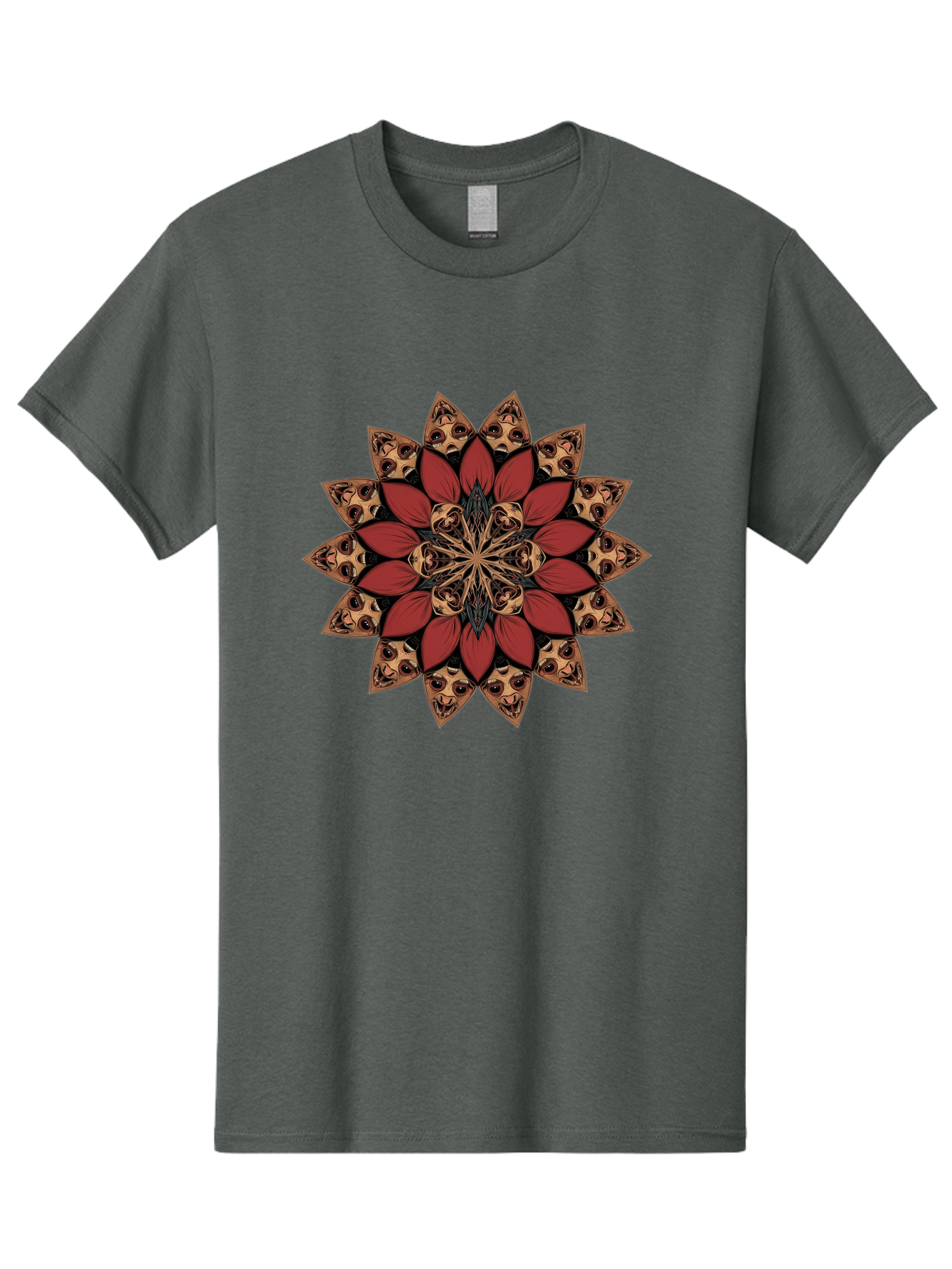 Flower-Mandala Men'S Graphic Tee, 100% Cotton, Comfortable Casual Summer Wear, Machine Washable, Vintage Camera, Old Camera, Antique Camera, Black Camera, Classic Photography, Photography Equipment, Nostalgic Device, Film Camera, Camera Art Bam424 7