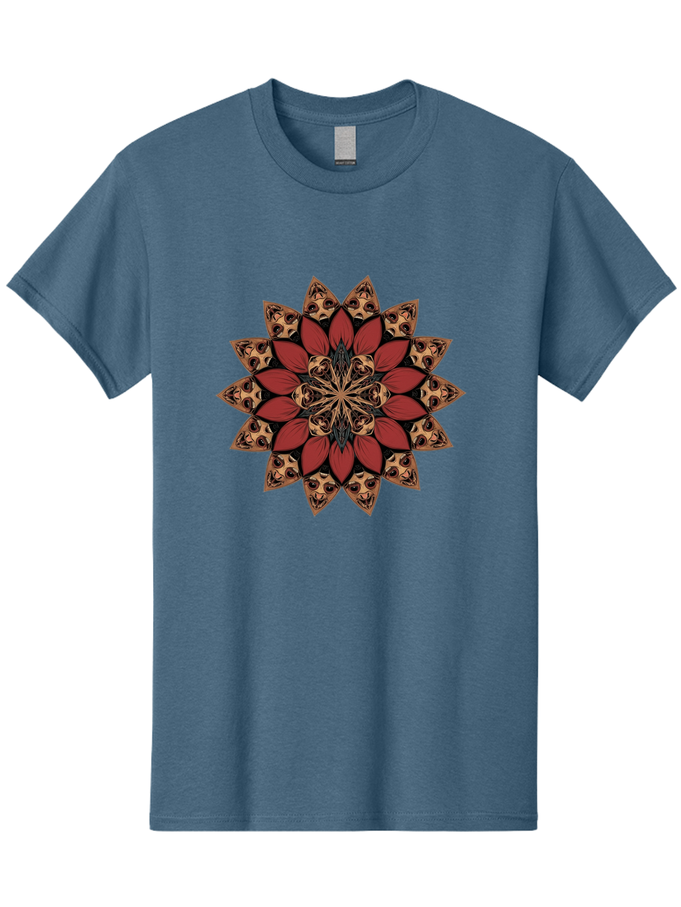Flower-Mandala Men'S Graphic Tee, 100% Cotton, Comfortable Casual Summer Wear, Machine Washable, Vintage Camera, Old Camera, Antique Camera, Black Camera, Classic Photography, Photography Equipment, Nostalgic Device, Film Camera, Camera Art Bam424 5