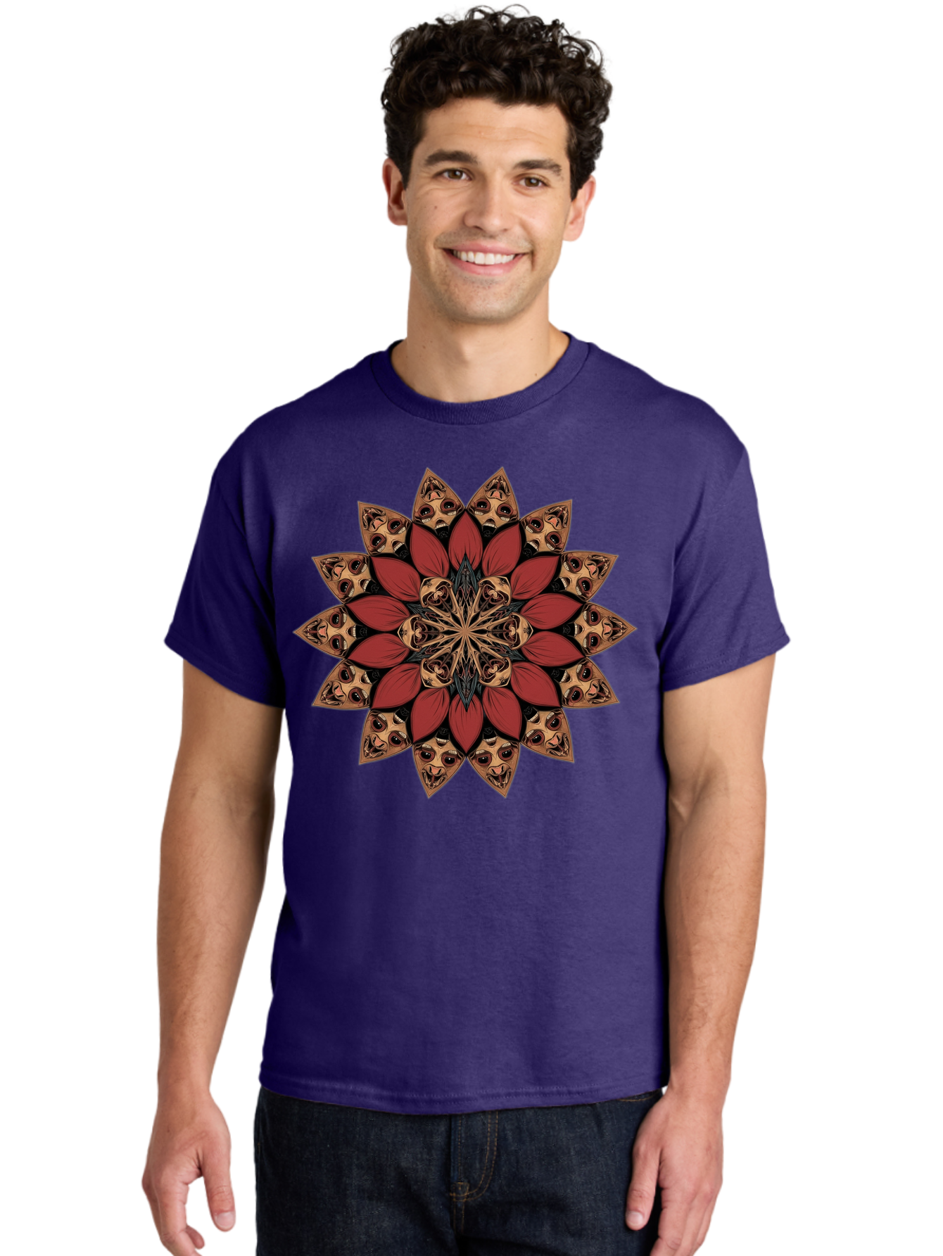 Flower-Mandala Men'S Graphic Tee, 100% Cotton, Comfortable Casual Summer Wear, Machine Washable, Vintage Camera, Old Camera, Antique Camera, Black Camera, Classic Photography, Photography Equipment, Nostalgic Device, Film Camera, Camera Art Bam424 27