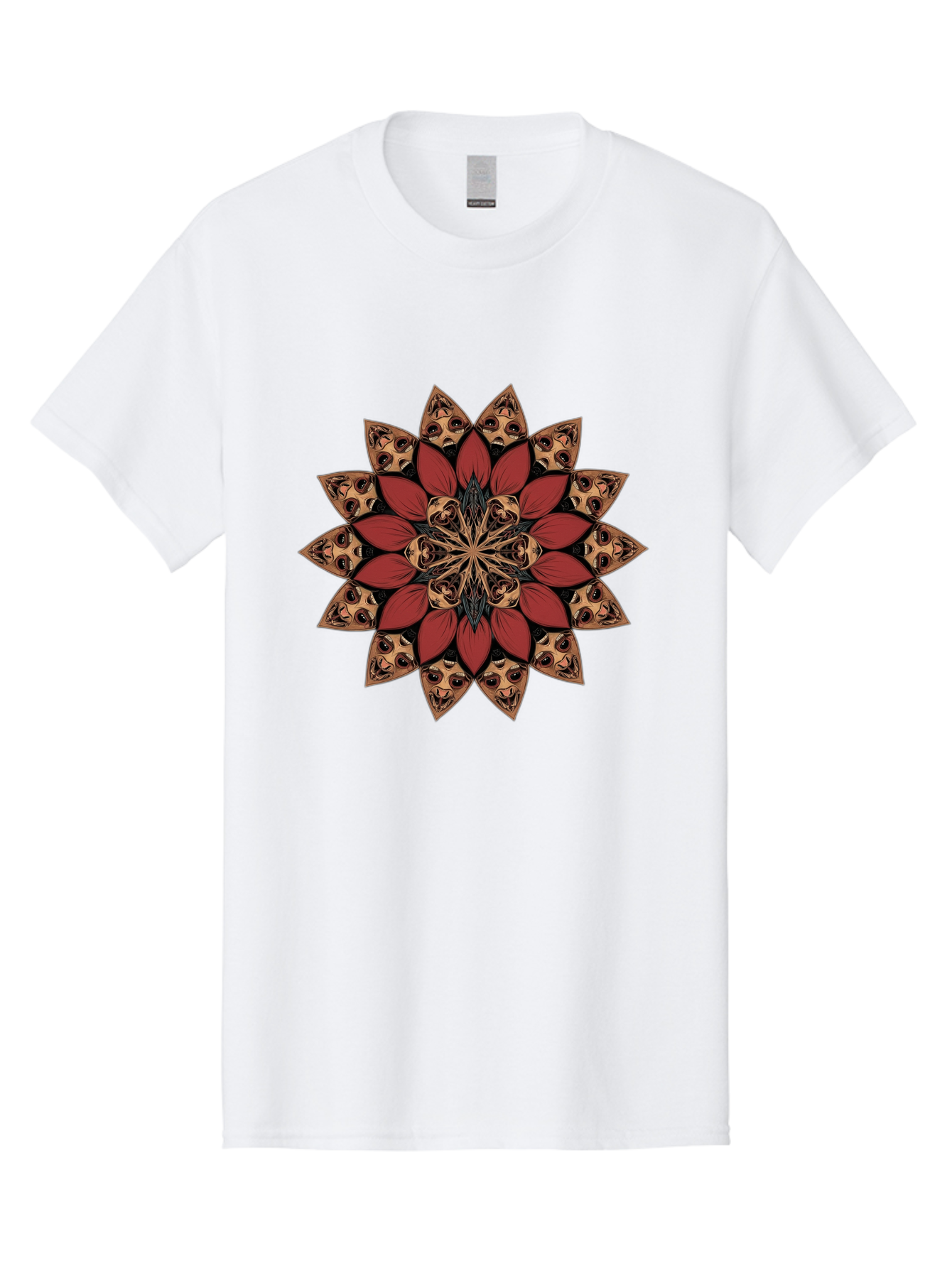 Flower-Mandala Men'S Graphic Tee, 100% Cotton, Comfortable Casual Summer Wear, Machine Washable, Vintage Camera, Old Camera, Antique Camera, Black Camera, Classic Photography, Photography Equipment, Nostalgic Device, Film Camera, Camera Art Bam424 4