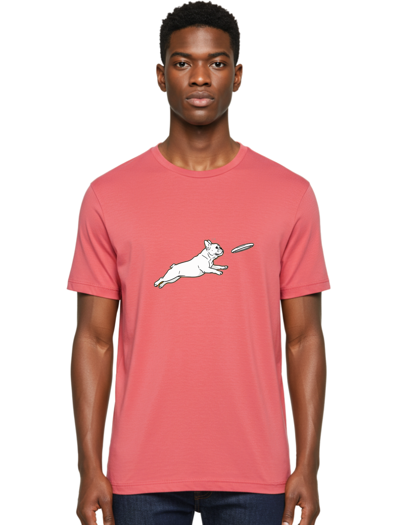 French-Bulldog-Catching-Frisbee Men'S Graphic Tee, 100% Cotton, Comfortable Casual Summer Wear, Machine Washable, Vintage Camera, Old Camera, Antique Camera, Black Camera, Classic Photography, Photography Equipment, Nostalgic Device, Bam435 21
