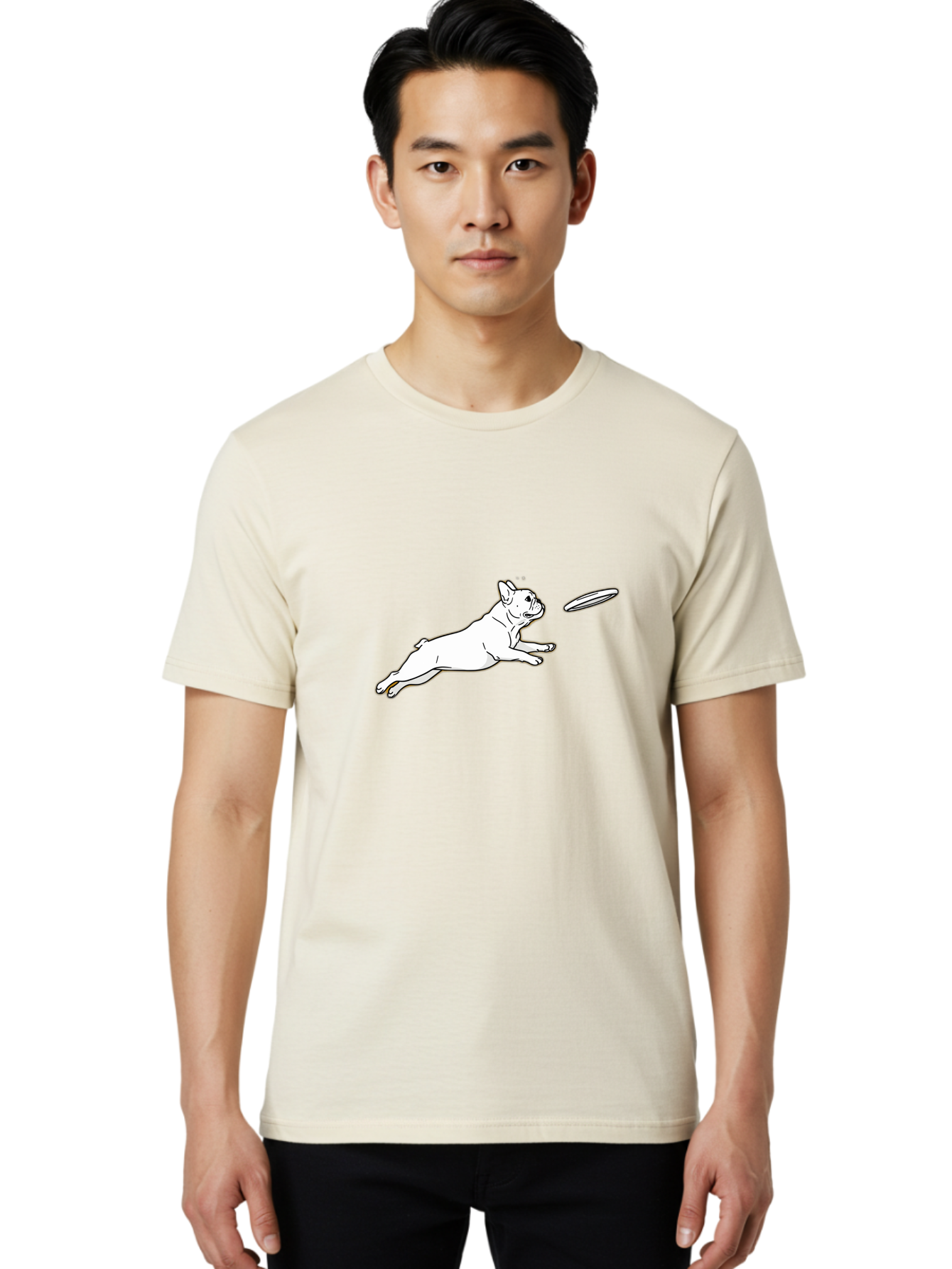 French-Bulldog-Catching-Frisbee Men'S Graphic Tee, 100% Cotton, Comfortable Casual Summer Wear, Machine Washable, Vintage Camera, Old Camera, Antique Camera, Black Camera, Classic Photography, Photography Equipment, Nostalgic Device, Bam435 27
