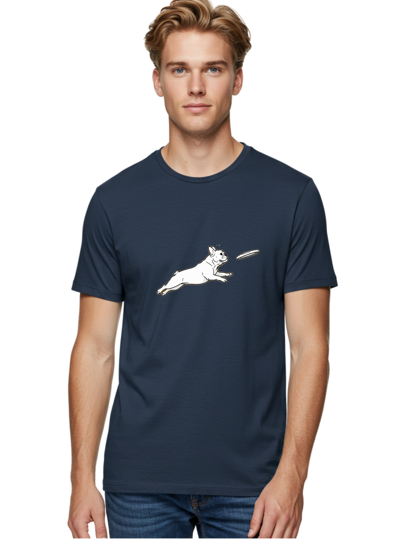 French-Bulldog-Catching-Frisbee Men'S Graphic Tee, 100% Cotton, Comfortable Casual Summer Wear, Machine Washable, Vintage Camera, Old Camera, Antique Camera, Black Camera, Classic Photography, Photography Equipment, Nostalgic Device, Bam435 20