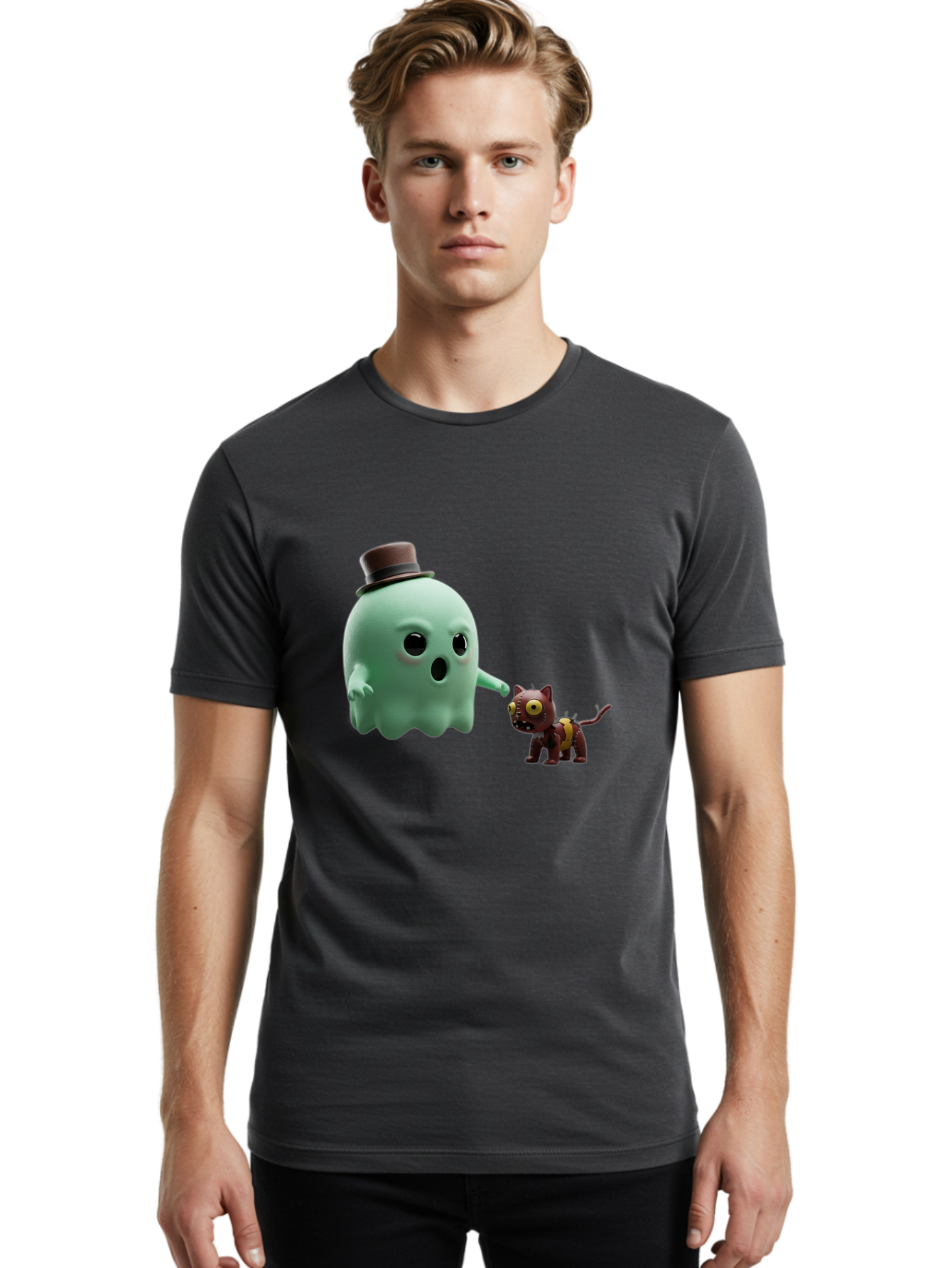 Ghost-Cat Men'S Graphic Tee, 100% Cotton, Comfortable Casual Summer Wear, Machine Washable, Vintage Camera, Old Camera, Antique Camera, Black Camera, Classic Photography, Photography Equipment, Nostalgic Device, Film Camera, Camera Art Bam510 29