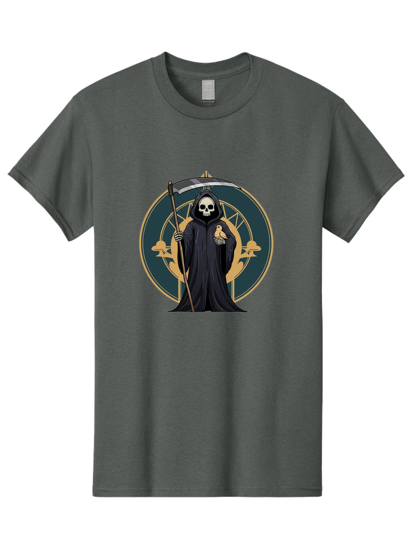 Grim-Reaper-With-Bird Men'S Graphic Tee, 100% Cotton, Comfortable Casual Summer Wear, Machine Washable, Vintage Camera, Old Camera, Antique Camera, Black Camera, Classic Photography, Photography Equipment, Nostalgic Device, Film Camera, Bam591 6