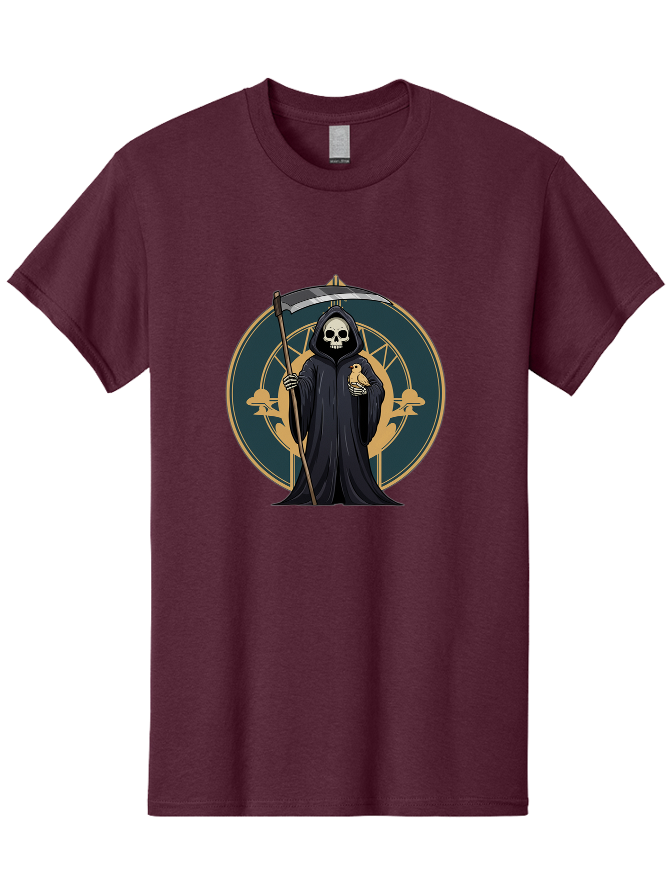 Grim-Reaper-With-Bird Men'S Graphic Tee, 100% Cotton, Comfortable Casual Summer Wear, Machine Washable, Vintage Camera, Old Camera, Antique Camera, Black Camera, Classic Photography, Photography Equipment, Nostalgic Device, Film Camera, Bam591 15