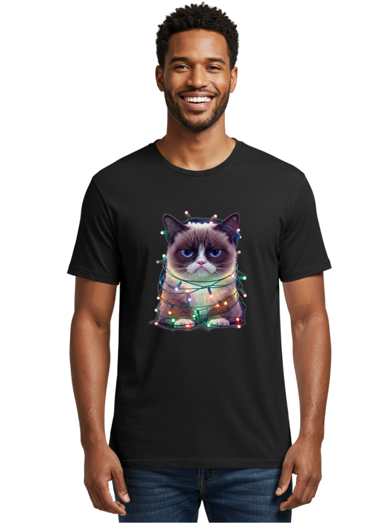 Grumpy-Cat-1 Men'S Graphic Tee, 100% Cotton, Comfortable Casual Summer Wear, Machine Washable, Vintage Camera, Old Camera, Antique Camera, Black Camera, Classic Photography, Photography Equipment, Nostalgic Device, Film Camera, Camera Art Bam593 30