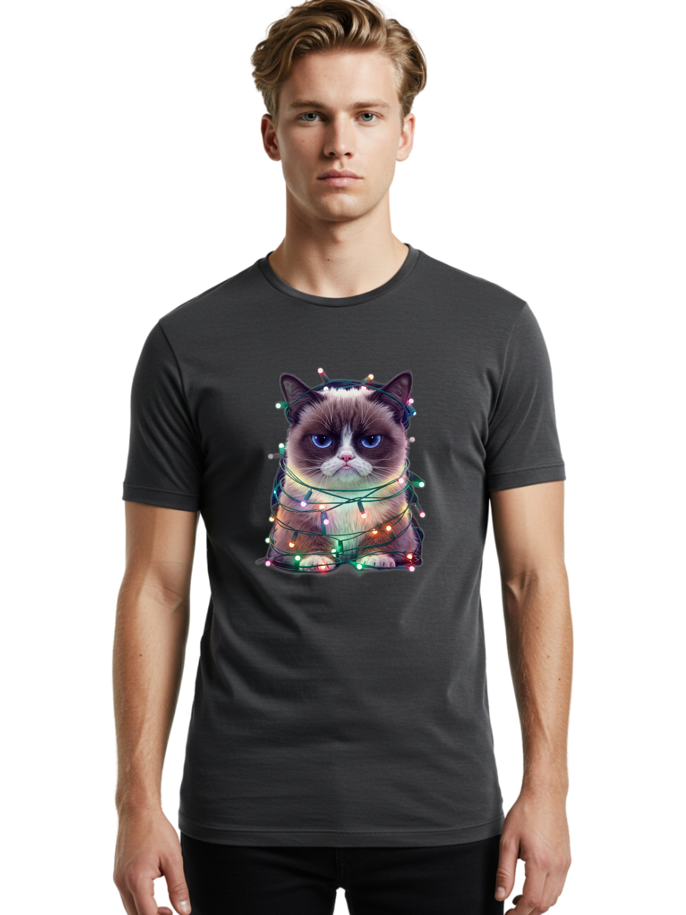 Grumpy-Cat-1 Men'S Graphic Tee, 100% Cotton, Comfortable Casual Summer Wear, Machine Washable, Vintage Camera, Old Camera, Antique Camera, Black Camera, Classic Photography, Photography Equipment, Nostalgic Device, Film Camera, Camera Art Bam593 20