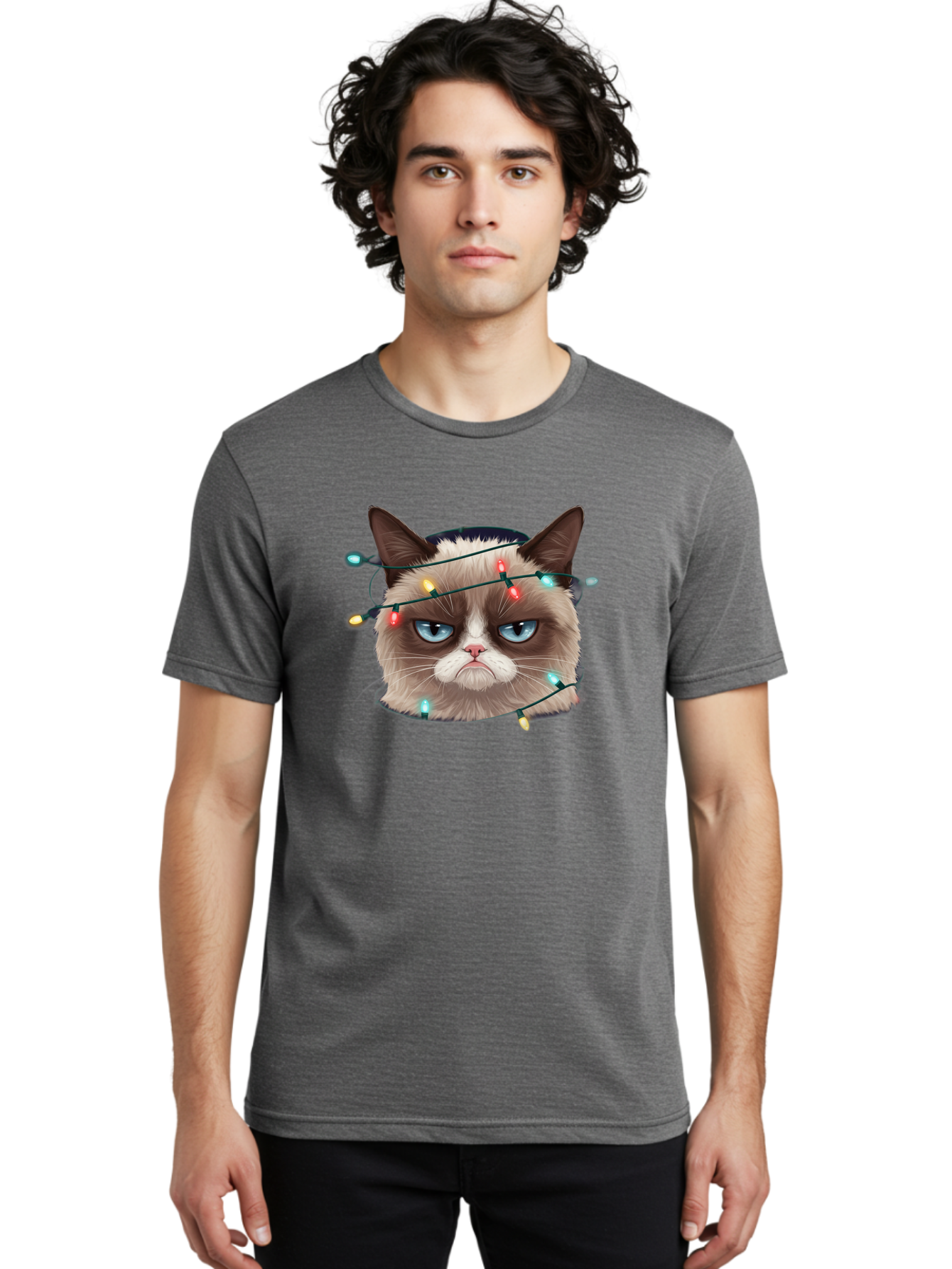 Grumpy-Cat-3 Men'S Graphic Tee, 100% Cotton, Comfortable Casual Summer Wear, Machine Washable, Vintage Camera, Old Camera, Antique Camera, Black Camera, Classic Photography, Photography Equipment, Nostalgic Device, Film Camera, Camera Art Bam595 21