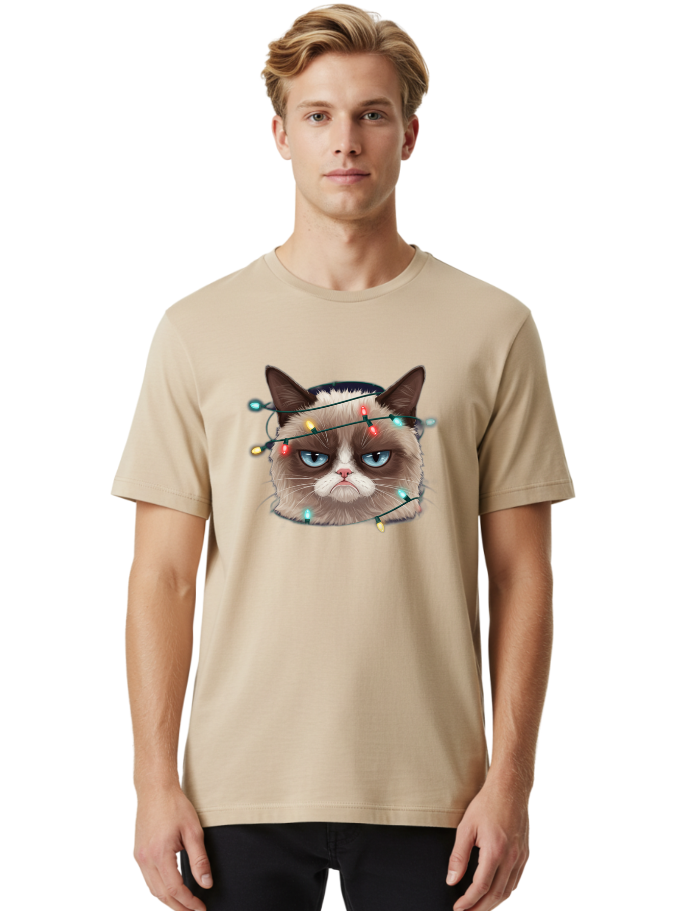 Grumpy-Cat-3 Men'S Graphic Tee, 100% Cotton, Comfortable Casual Summer Wear, Machine Washable, Vintage Camera, Old Camera, Antique Camera, Black Camera, Classic Photography, Photography Equipment, Nostalgic Device, Film Camera, Camera Art Bam595 29