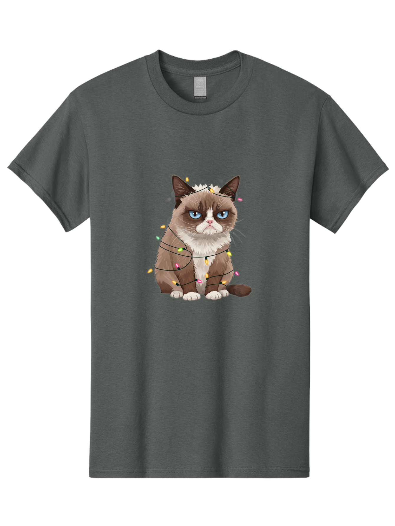 Grumpy-Cat-Christmas-Lights Men'S Graphic Tee, 100% Cotton, Comfortable Casual Summer Wear, Machine Washable, Vintage Camera, Old Camera, Antique Camera, Black Camera, Classic Photography, Photography Equipment, Nostalgic Device, Film Camera, Bam597 10
