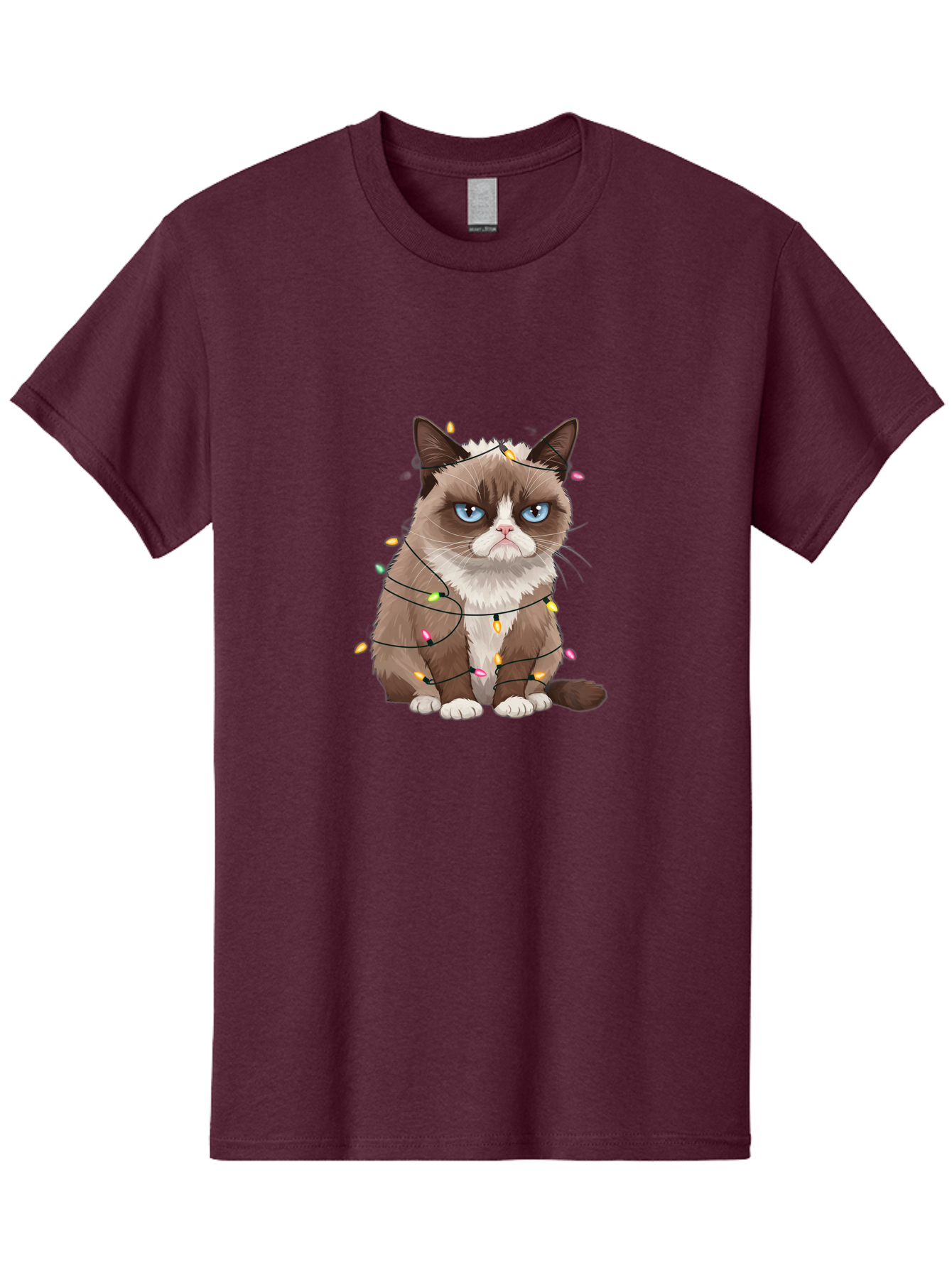 Grumpy-Cat-Christmas-Lights Men'S Graphic Tee, 100% Cotton, Comfortable Casual Summer Wear, Machine Washable, Vintage Camera, Old Camera, Antique Camera, Black Camera, Classic Photography, Photography Equipment, Nostalgic Device, Film Camera, Bam597 14