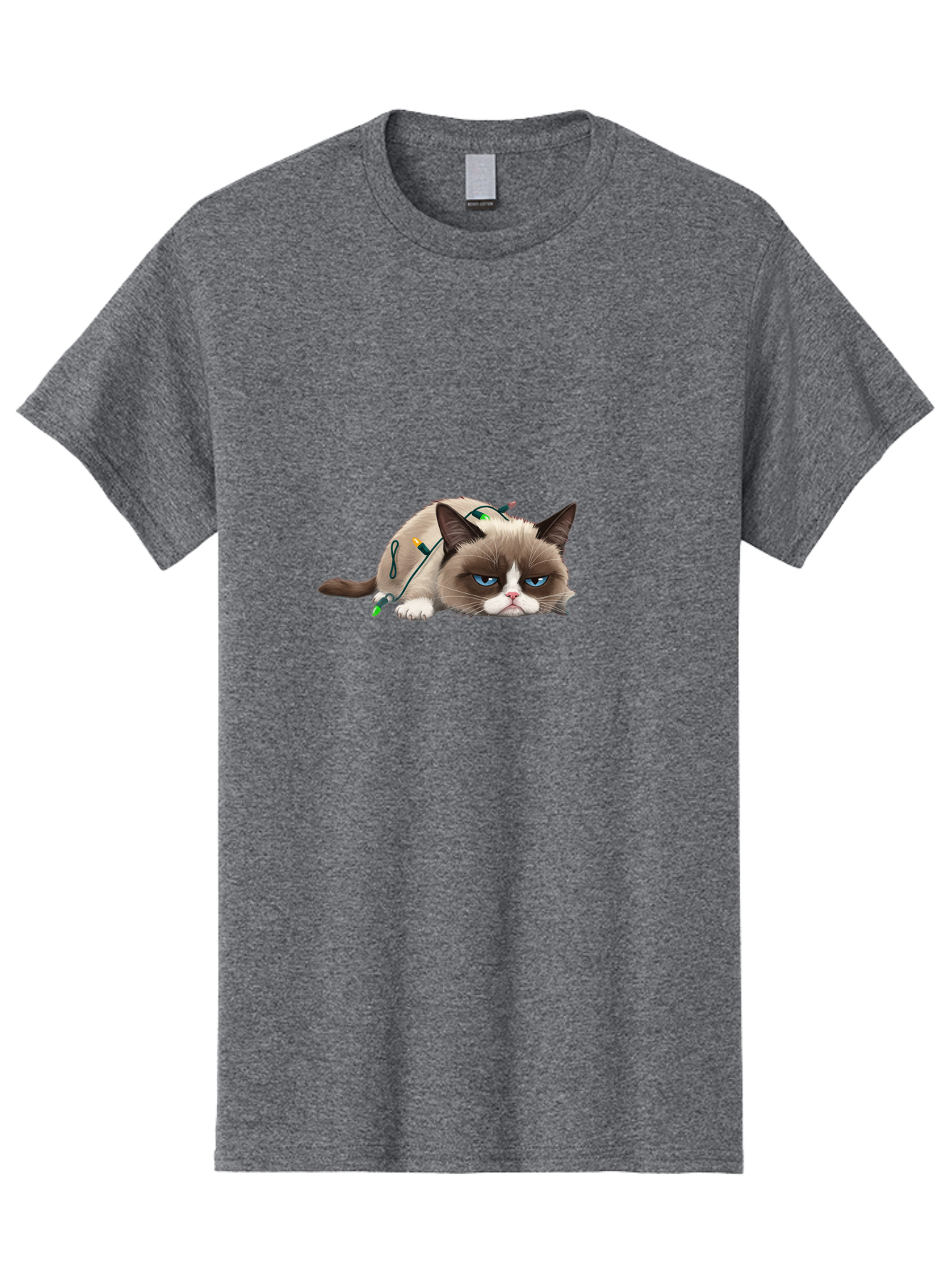 Grumpy-Cat-With-Christmas-Sweater Men'S Graphic Tee, 100% Cotton, Comfortable Casual Summer Wear, Machine Washable, Vintage Camera, Old Camera, Antique Camera, Black Camera, Classic Photography, Photography Equipment, Nostalgic Device, Bam598 6