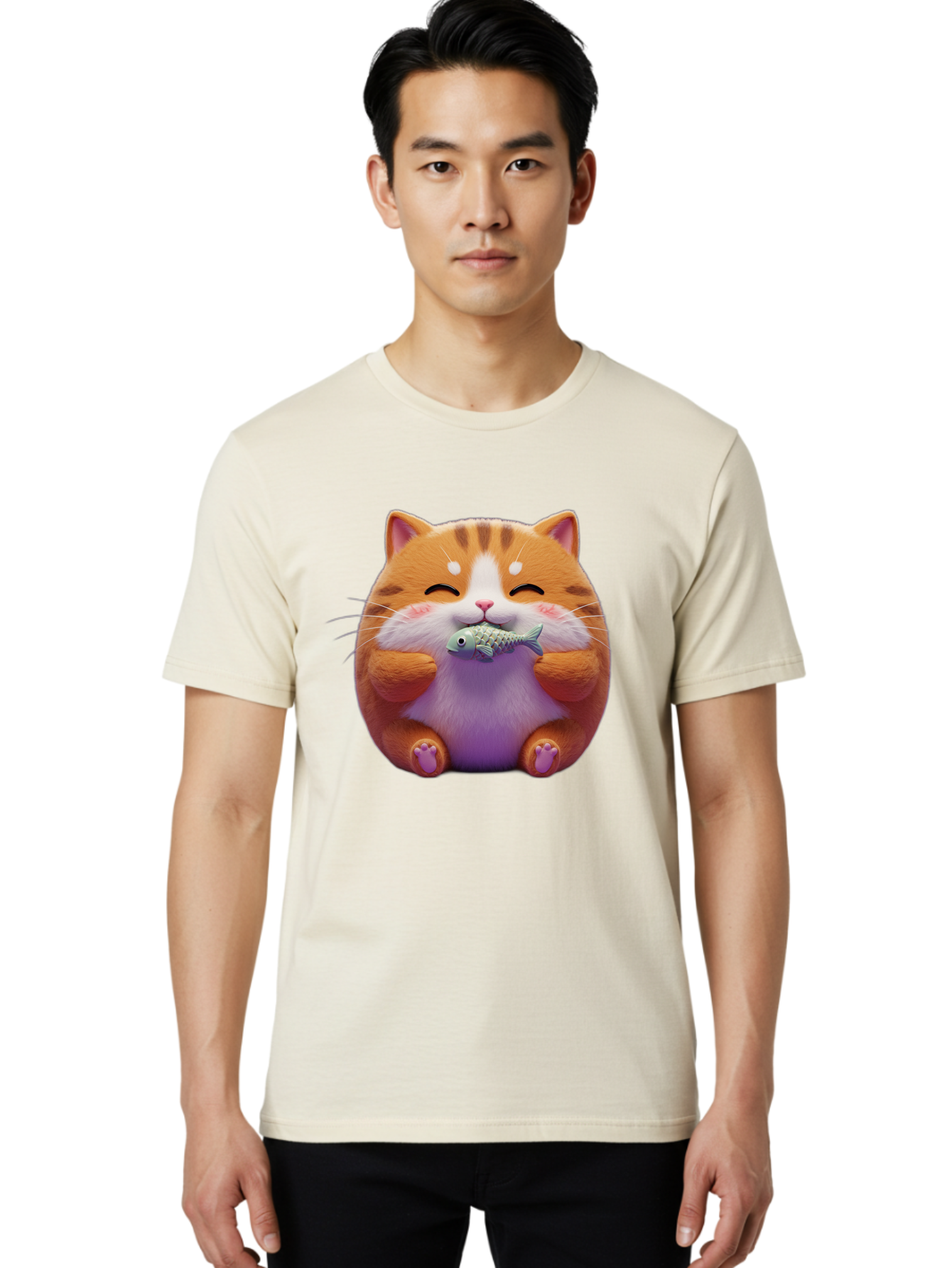 Happy-Cat-With-Fish Men'S Graphic Tee, 100% Cotton, Comfortable Casual Summer Wear, Machine Washable, Vintage Camera, Old Camera, Antique Camera, Black Camera, Classic Photography, Photography Equipment, Nostalgic Device, Film Camera, Bam621 16