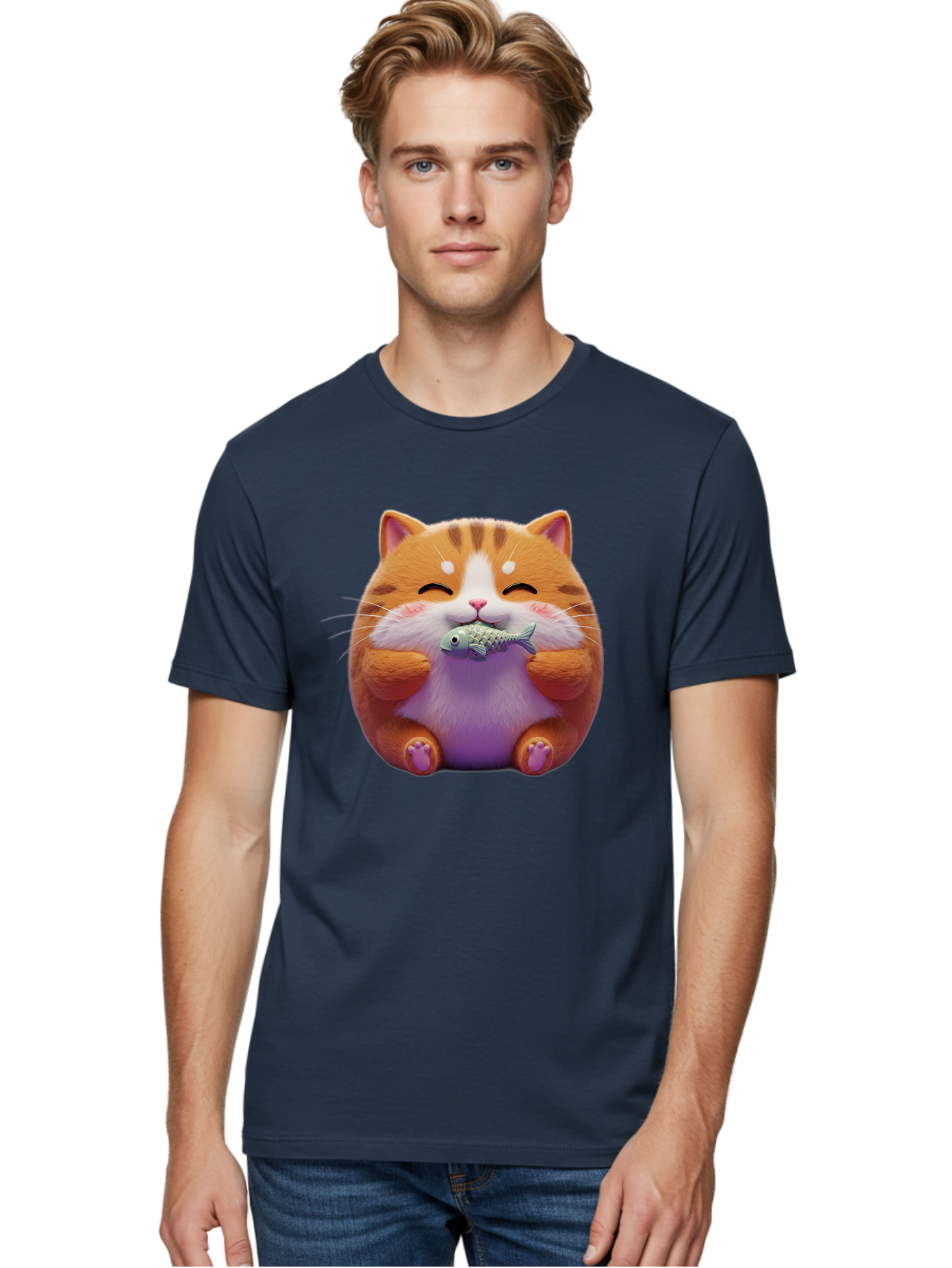 Happy-Cat-With-Fish Men'S Graphic Tee, 100% Cotton, Comfortable Casual Summer Wear, Machine Washable, Vintage Camera, Old Camera, Antique Camera, Black Camera, Classic Photography, Photography Equipment, Nostalgic Device, Film Camera, Bam621 18