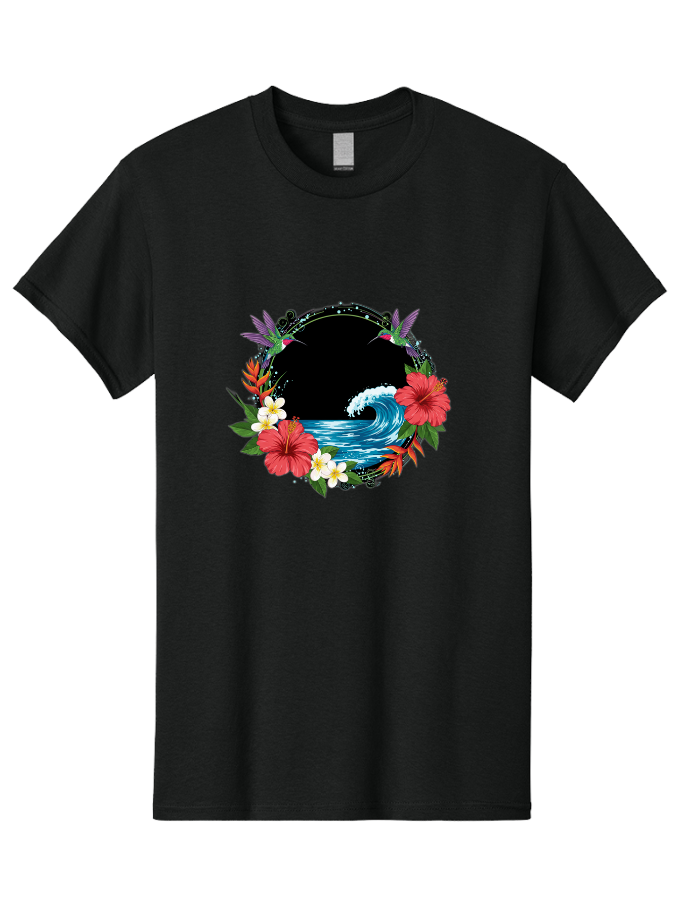 Hummingbird-Ocean-Wave Men'S Graphic Tee, 100% Cotton, Comfortable Casual Summer Wear, Machine Washable, Vintage Camera, Old Camera, Antique Camera, Black Camera, Classic Photography, Photography Equipment, Nostalgic Device, Film Camera, Bam671 6