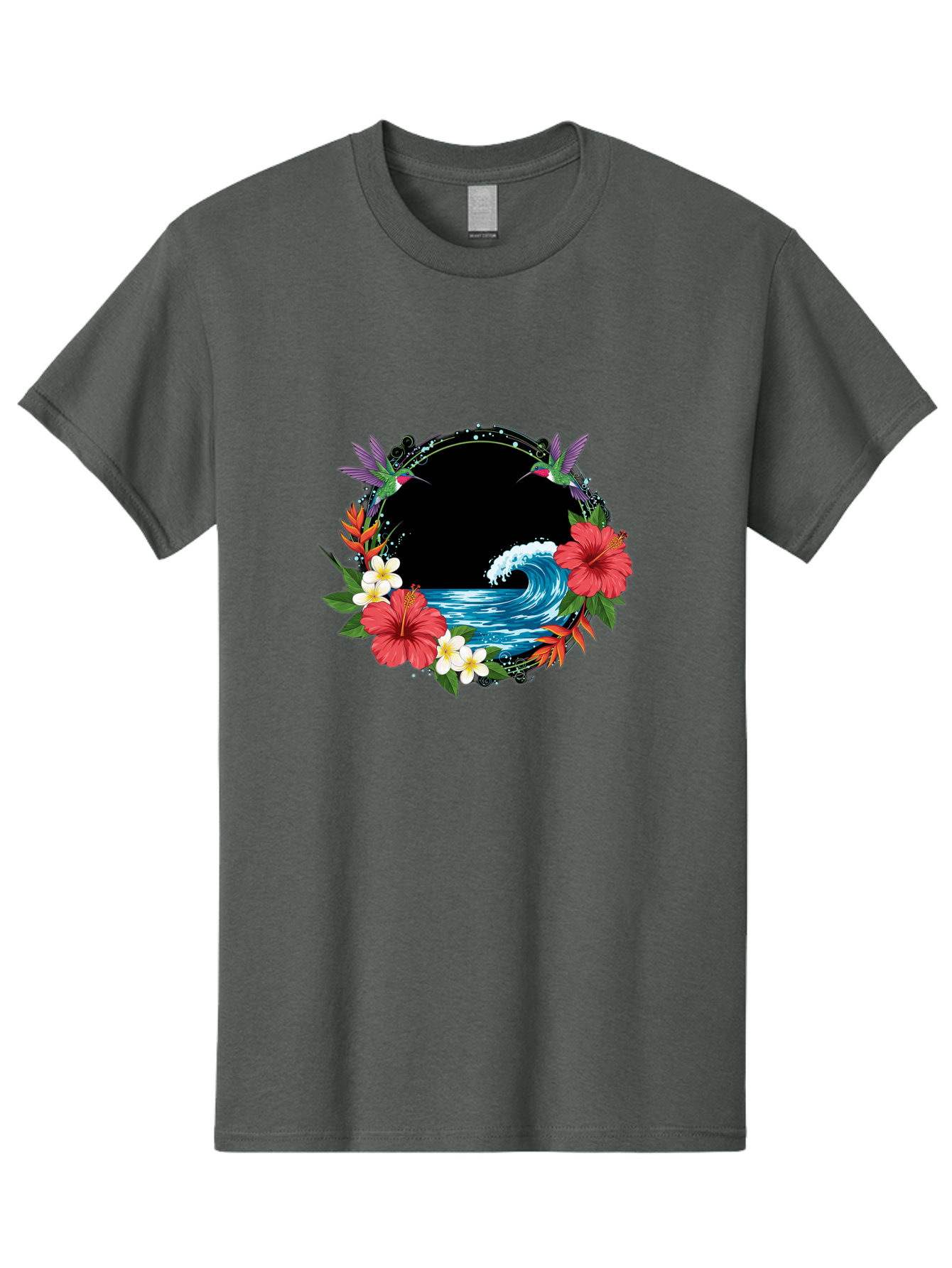 Hummingbird-Ocean-Wave Men'S Graphic Tee, 100% Cotton, Comfortable Casual Summer Wear, Machine Washable, Vintage Camera, Old Camera, Antique Camera, Black Camera, Classic Photography, Photography Equipment, Nostalgic Device, Film Camera, Bam671 4