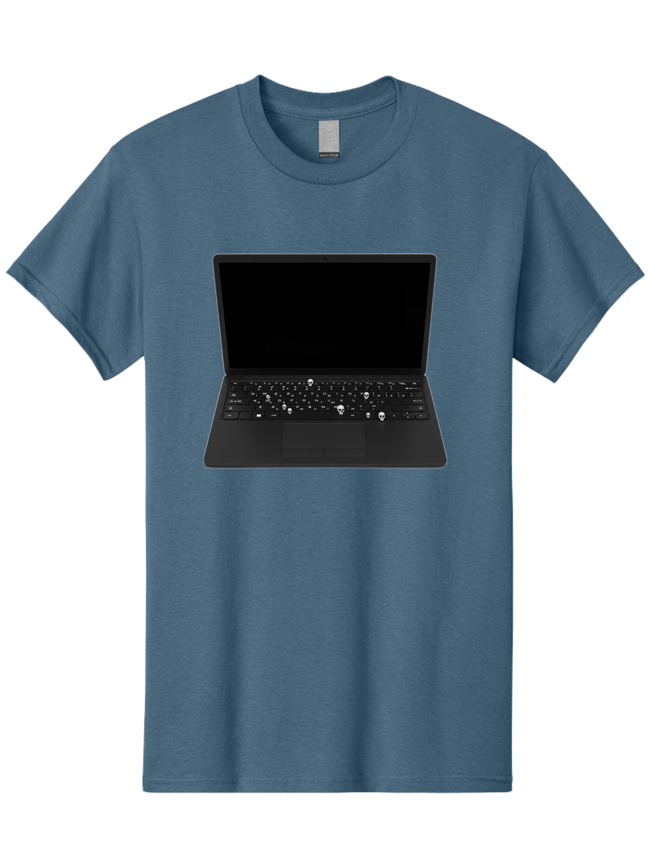 Laptop-With-Skull-Keys Men'S Graphic Tee, 100% Cotton, Comfortable Casual Summer Wear, Machine Washable, Vintage Camera, Old Camera, Antique Camera, Black Camera, Classic Photography, Photography Equipment, Nostalgic Device, Film Camera, Bam730 12