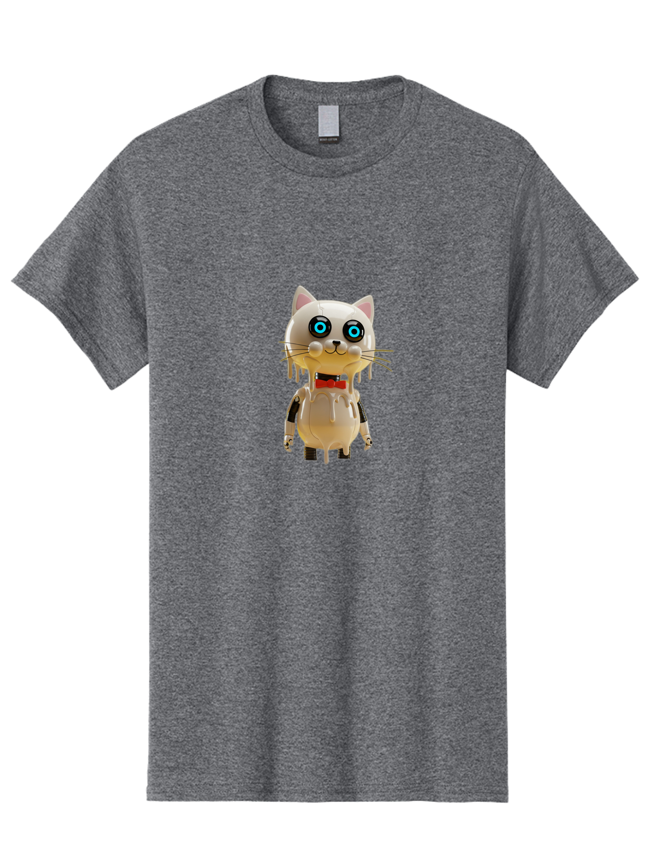 Melting-Cat-Robot Men'S Graphic Tee, 100% Cotton, Comfortable Casual Summer Wear, Machine Washable, Vintage Camera, Old Camera, Antique Camera, Black Camera, Classic Photography, Photography Equipment, Nostalgic Device, Film Camera, Camera Art Bam860 8
