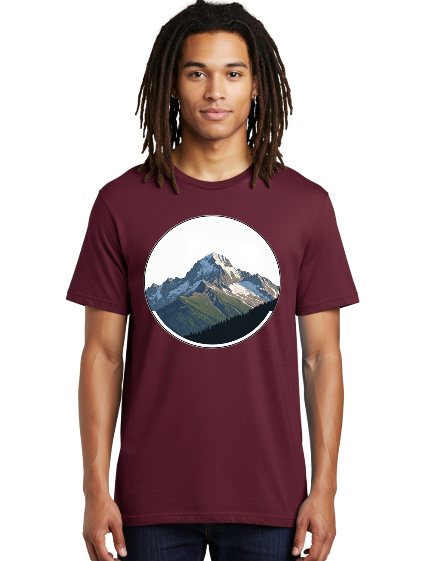 Mountain-Landscape-2 Men'S Graphic Tee, 100% Cotton, Comfortable Casual Summer Wear, Machine Washable, Vintage Camera, Old Camera, Antique Camera, Black Camera, Classic Photography, Photography Equipment, Nostalgic Device, Film Camera, Bam934 21