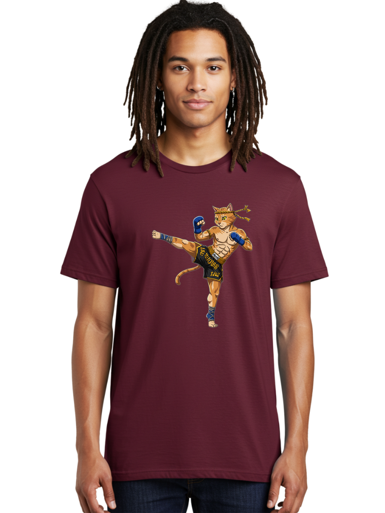 Muay-Thai-Cat-1 Men'S Graphic Tee, 100% Cotton, Comfortable Casual Summer Wear, Machine Washable, Vintage Camera, Old Camera, Antique Camera, Black Camera, Classic Photography, Photography Equipment, Nostalgic Device, Film Camera, Camera Art Bam941 23