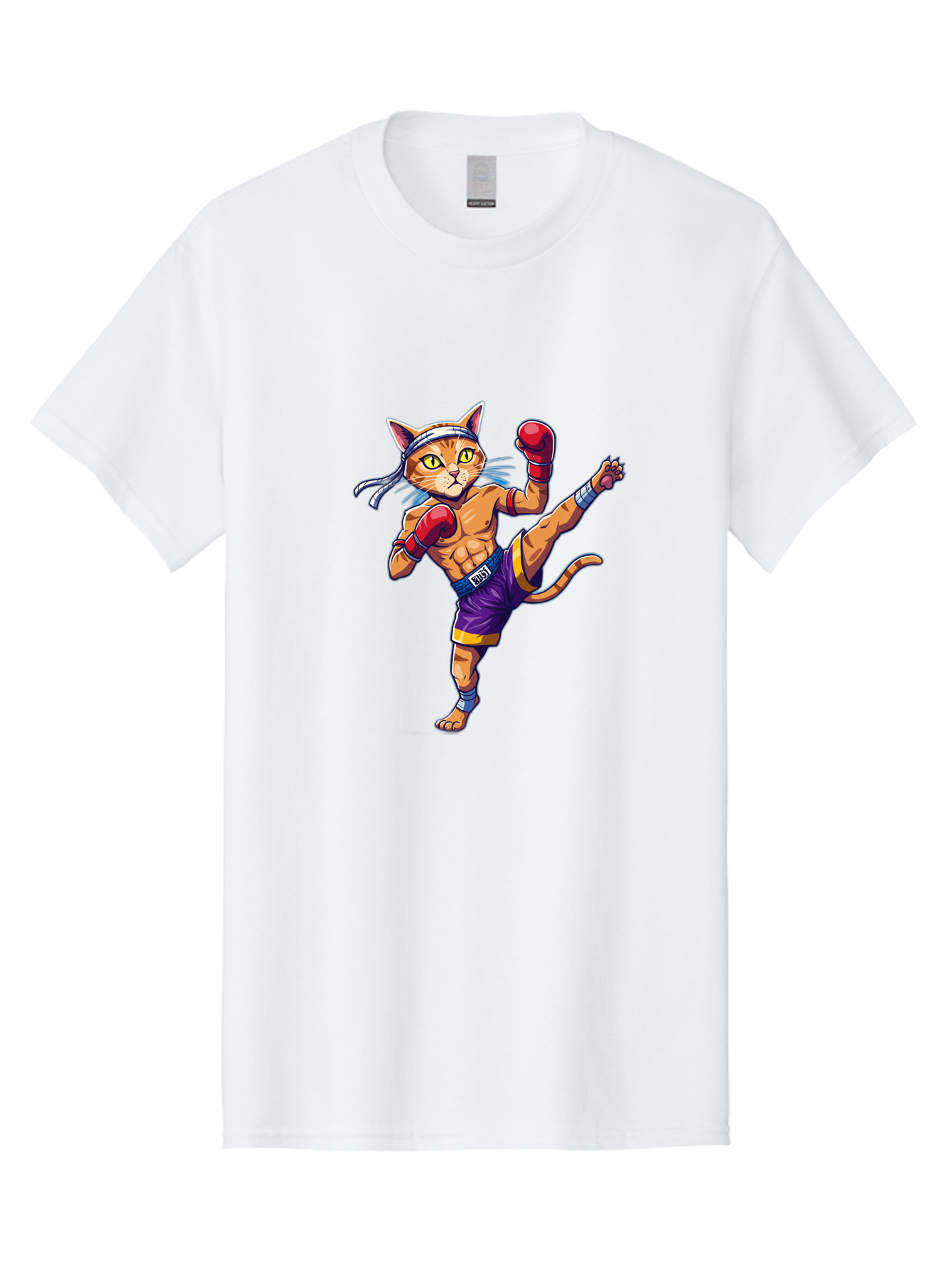 Muay-Thai-Cat-4 Men'S Graphic Tee, 100% Cotton, Comfortable Casual Summer Wear, Machine Washable, Vintage Camera, Old Camera, Antique Camera, Black Camera, Classic Photography, Photography Equipment, Nostalgic Device, Film Camera, Camera Art Bam944 15