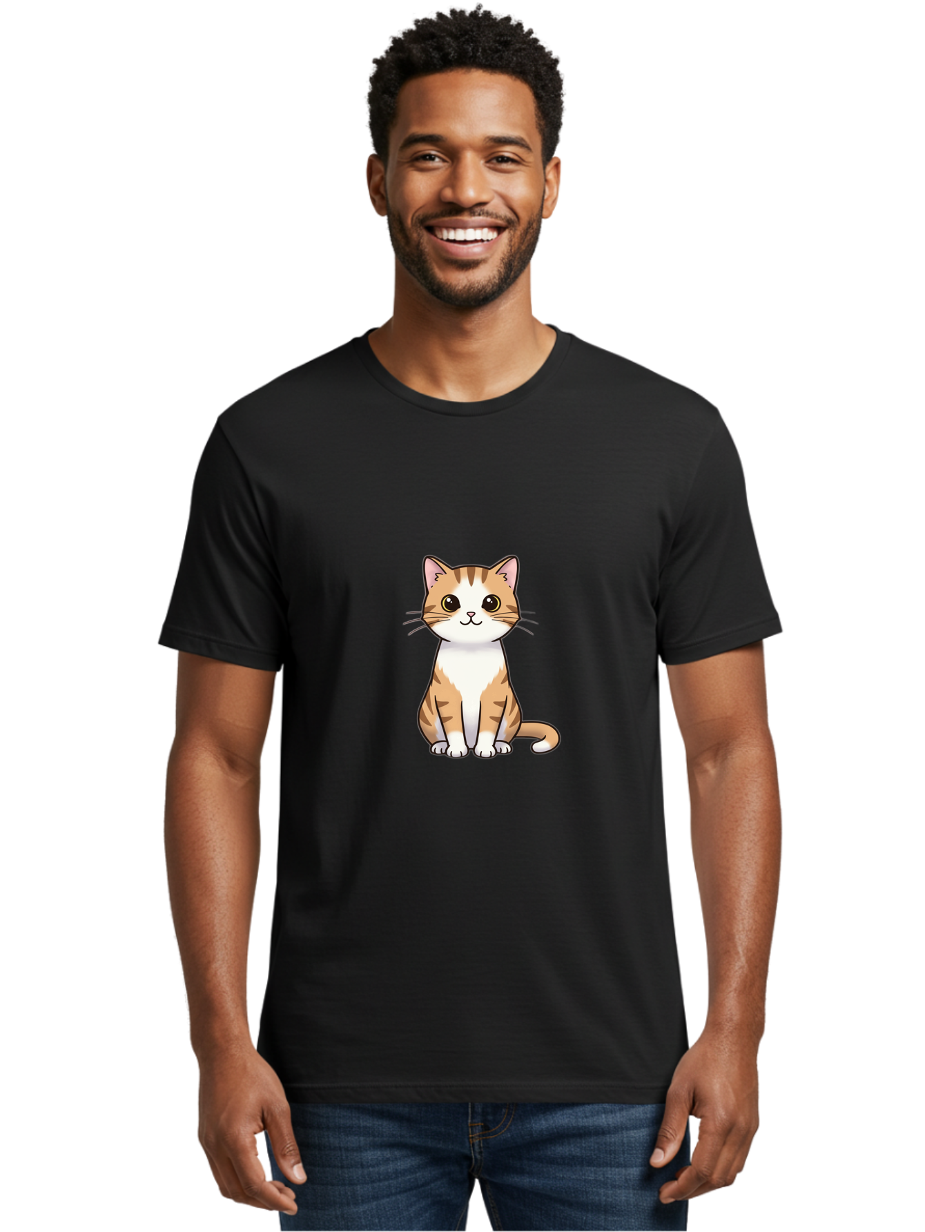 Orange-Tabby-Cat Men'S Graphic Tee, 100% Cotton, Comfortable Casual Summer Wear, Machine Washable, Vintage Camera, Old Camera, Antique Camera, Black Camera, Classic Photography, Photography Equipment, Nostalgic Device, Film Camera, Camera Art Ban004 25