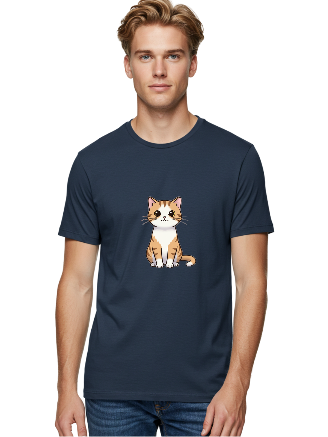 Orange-Tabby-Cat Men'S Graphic Tee, 100% Cotton, Comfortable Casual Summer Wear, Machine Washable, Vintage Camera, Old Camera, Antique Camera, Black Camera, Classic Photography, Photography Equipment, Nostalgic Device, Film Camera, Camera Art Ban004 28