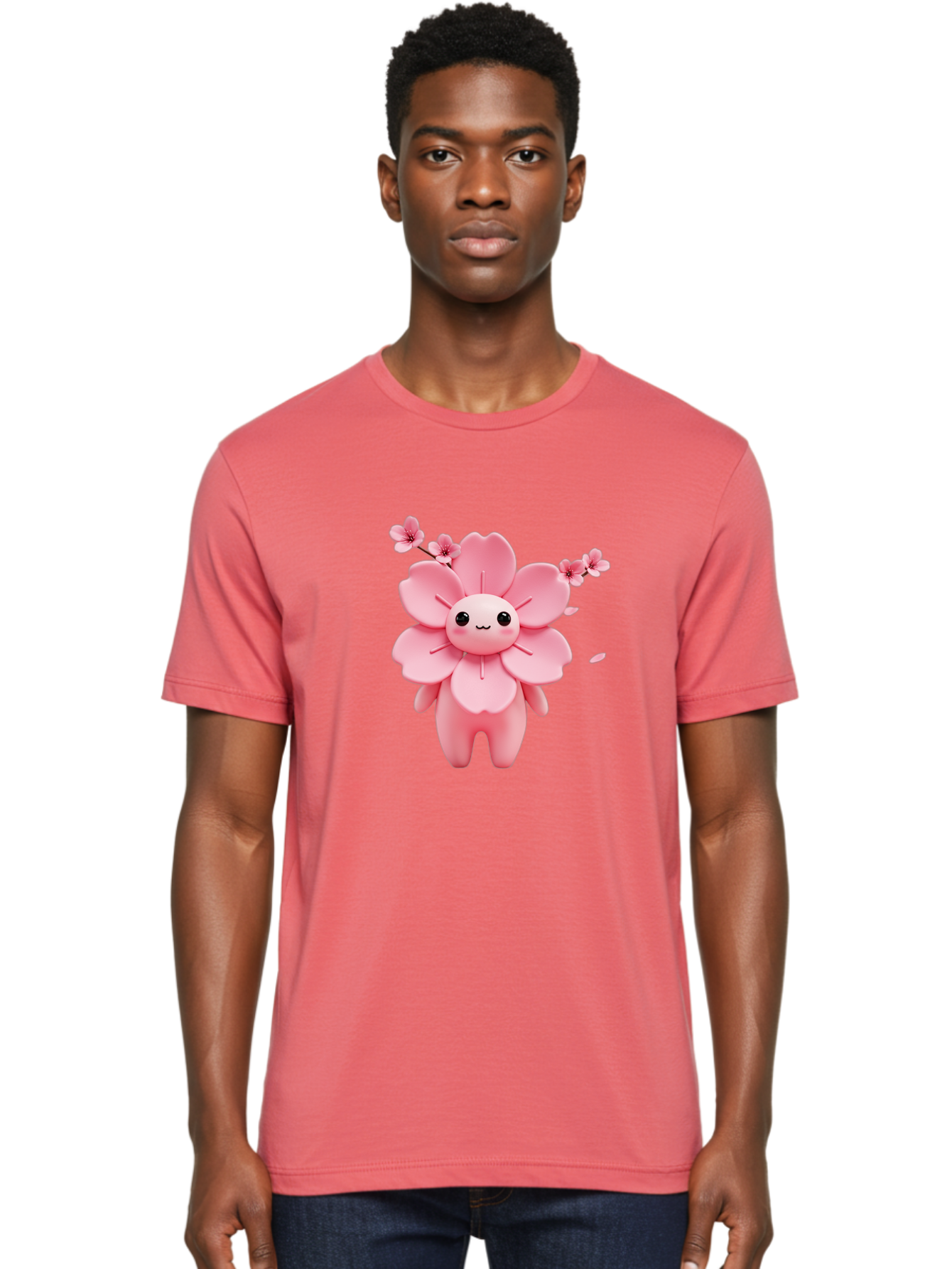 Pink-Flower-Character Men'S Graphic Tee, 100% Cotton, Comfortable Casual Summer Wear, Machine Washable, Vintage Camera, Old Camera, Antique Camera, Black Camera, Classic Photography, Photography Equipment, Nostalgic Device, Film Camera, Ban130 16