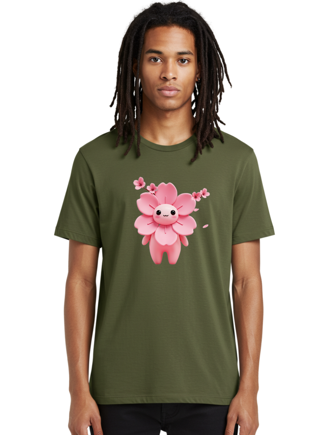 Pink-Flower-Character Men'S Graphic Tee, 100% Cotton, Comfortable Casual Summer Wear, Machine Washable, Vintage Camera, Old Camera, Antique Camera, Black Camera, Classic Photography, Photography Equipment, Nostalgic Device, Film Camera, Ban130 23