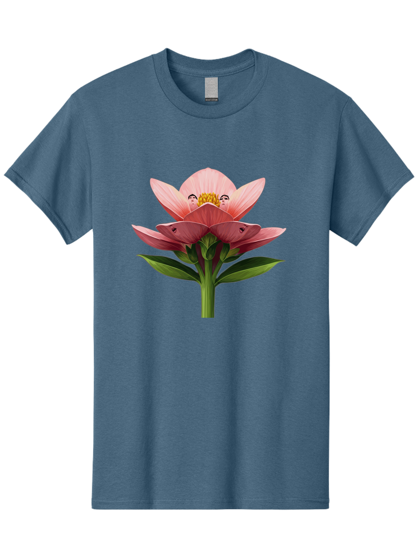 Pink-Flower-With-Faces Men'S Graphic Tee, 100% Cotton, Comfortable Casual Summer Wear, Machine Washable, Vintage Camera, Old Camera, Antique Camera, Black Camera, Classic Photography, Photography Equipment, Nostalgic Device, Film Camera, Ban131 15