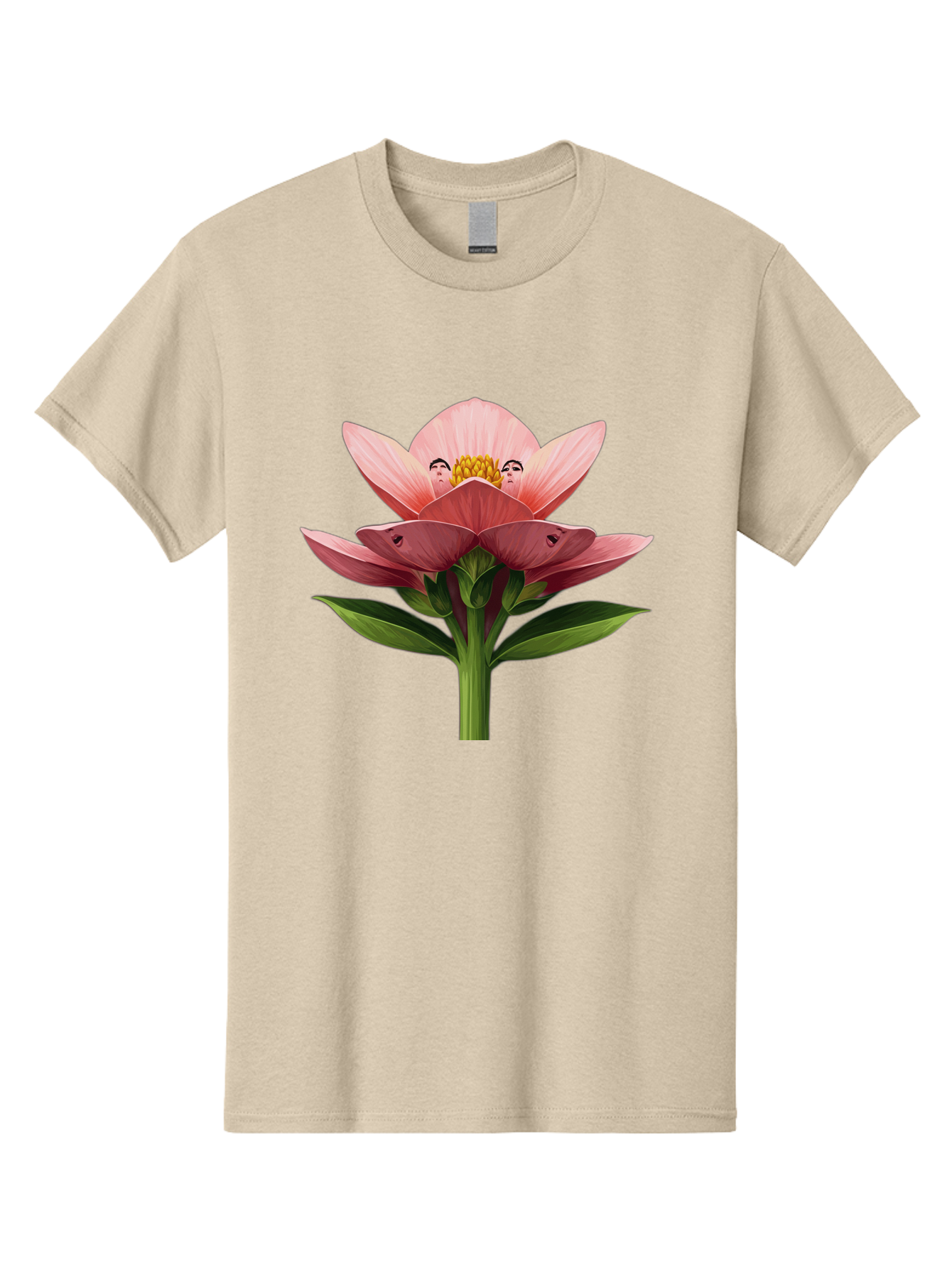 Pink-Flower-With-Faces Men'S Graphic Tee, 100% Cotton, Comfortable Casual Summer Wear, Machine Washable, Vintage Camera, Old Camera, Antique Camera, Black Camera, Classic Photography, Photography Equipment, Nostalgic Device, Film Camera, Ban131 8