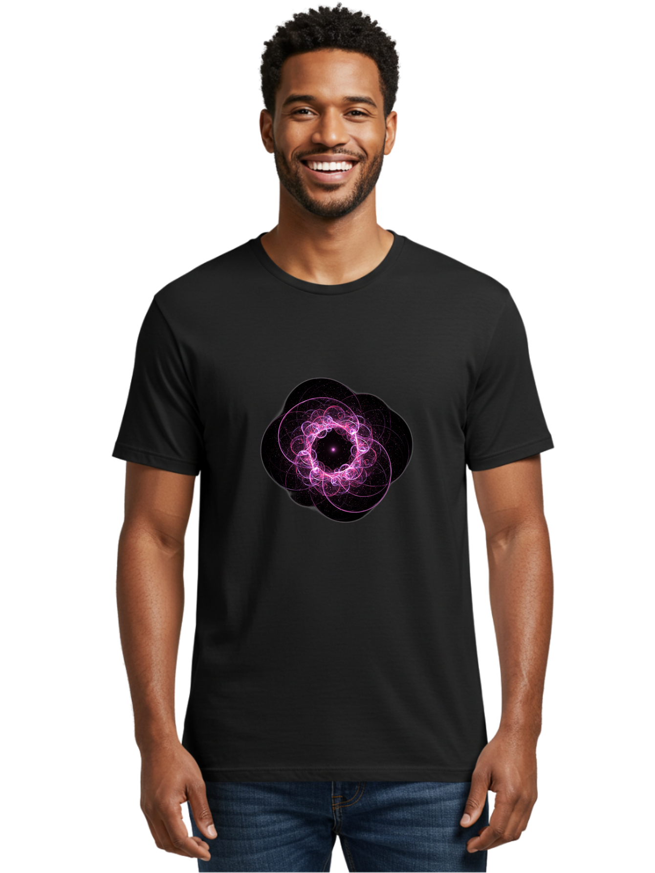 Purple-Fractal-Flower Men'S Graphic Tee, 100% Cotton, Comfortable Casual Summer Wear, Machine Washable, Vintage Camera, Old Camera, Antique Camera, Black Camera, Classic Photography, Photography Equipment, Nostalgic Device, Film Camera, Ban222 22