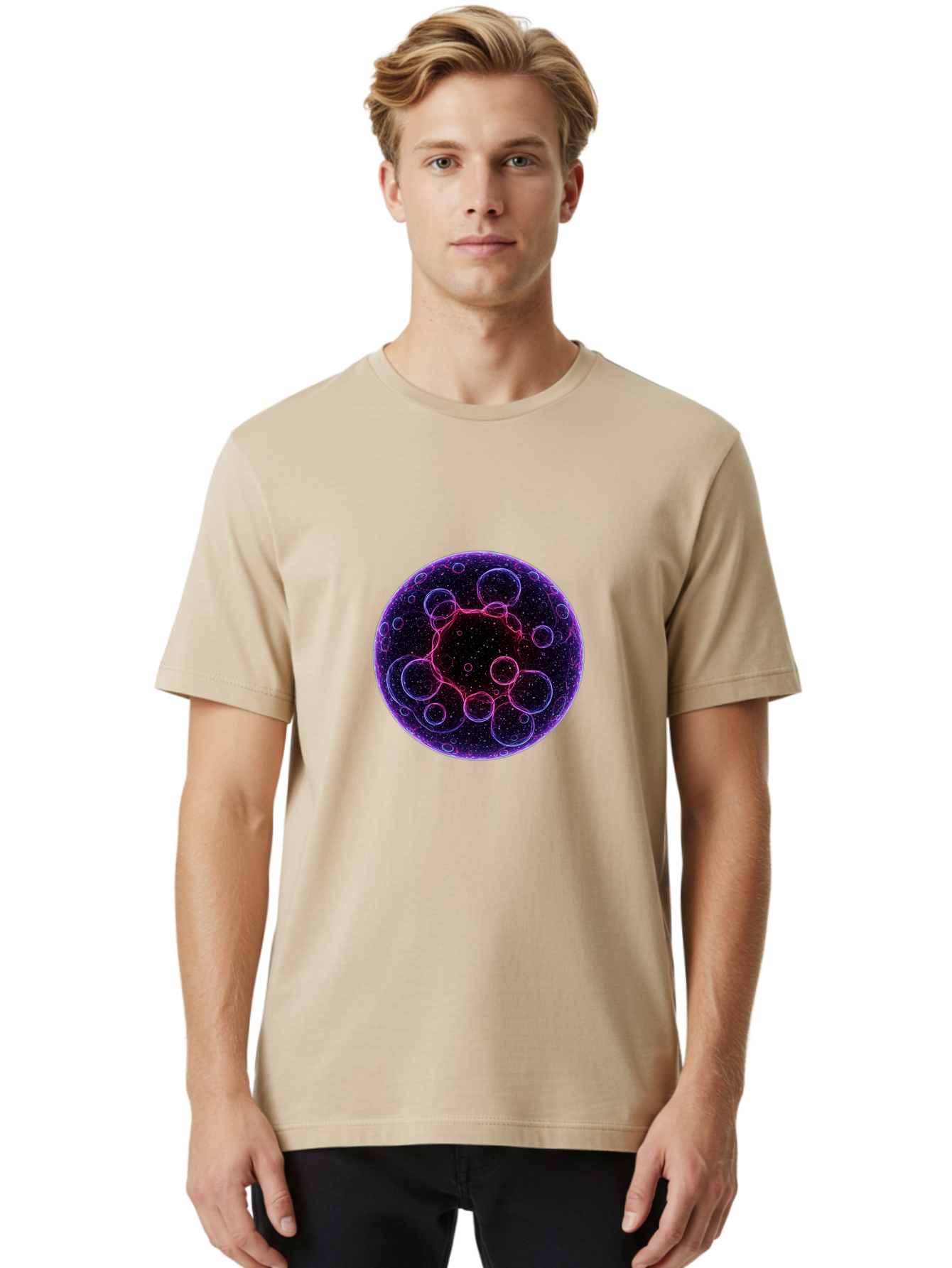 Purple-Sphere-With-Bubbles Men'S Graphic Tee, 100% Cotton, Comfortable Casual Summer Wear, Machine Washable, Vintage Camera, Old Camera, Antique Camera, Black Camera, Classic Photography, Photography Equipment, Nostalgic Device, Film Camera, Ban227 21