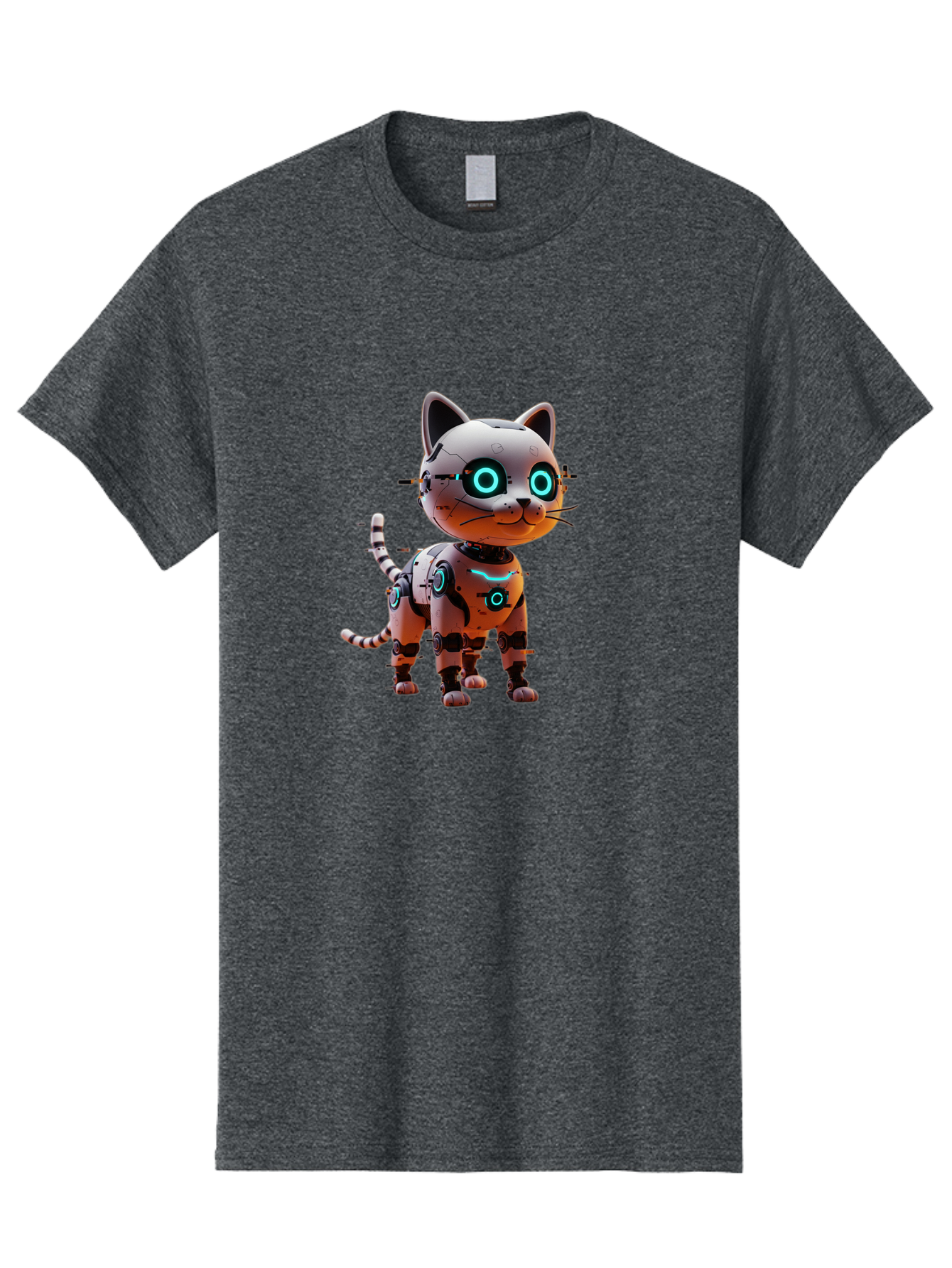Robot-Cat-1 Men'S Graphic Tee, 100% Cotton, Comfortable Casual Summer Wear, Machine Washable, Vintage Camera, Old Camera, Antique Camera, Black Camera, Classic Photography, Photography Equipment, Nostalgic Device, Film Camera, Camera Art Ban326 8