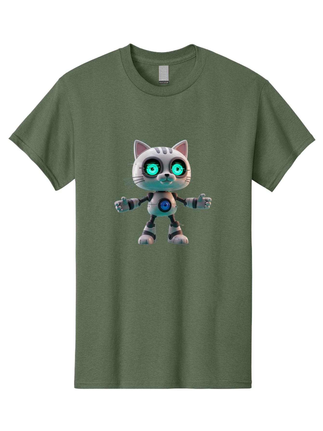 Robot-Cat-2 Men'S Graphic Tee, 100% Cotton, Comfortable Casual Summer Wear, Machine Washable, Vintage Camera, Old Camera, Antique Camera, Black Camera, Classic Photography, Photography Equipment, Nostalgic Device, Film Camera, Camera Art Ban327 14