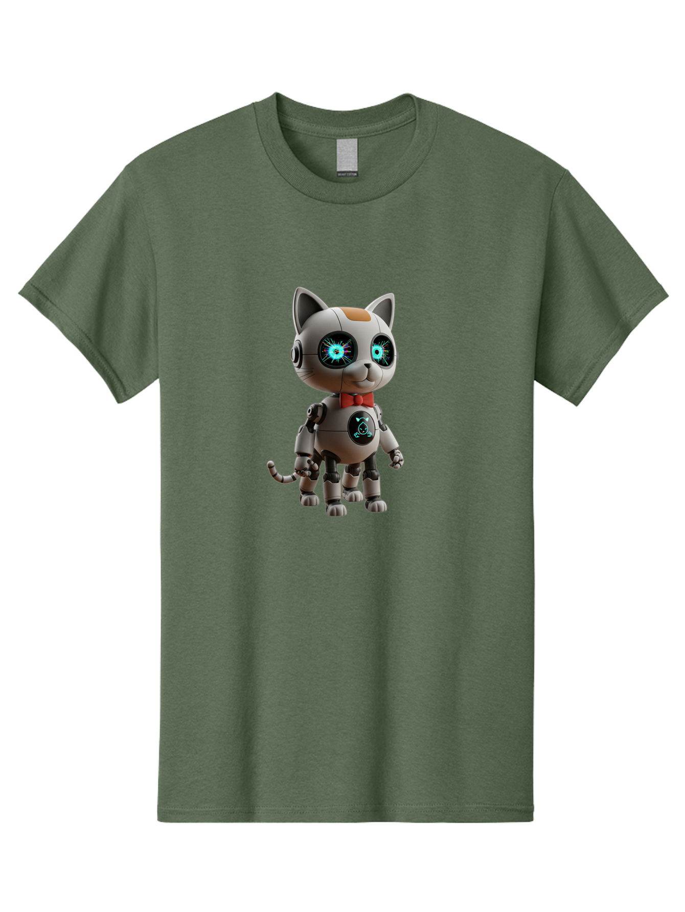 Robot-Cat-3 Men'S Graphic Tee, 100% Cotton, Comfortable Casual Summer Wear, Machine Washable, Vintage Camera, Old Camera, Antique Camera, Black Camera, Classic Photography, Photography Equipment, Nostalgic Device, Film Camera, Camera Art Ban328 14