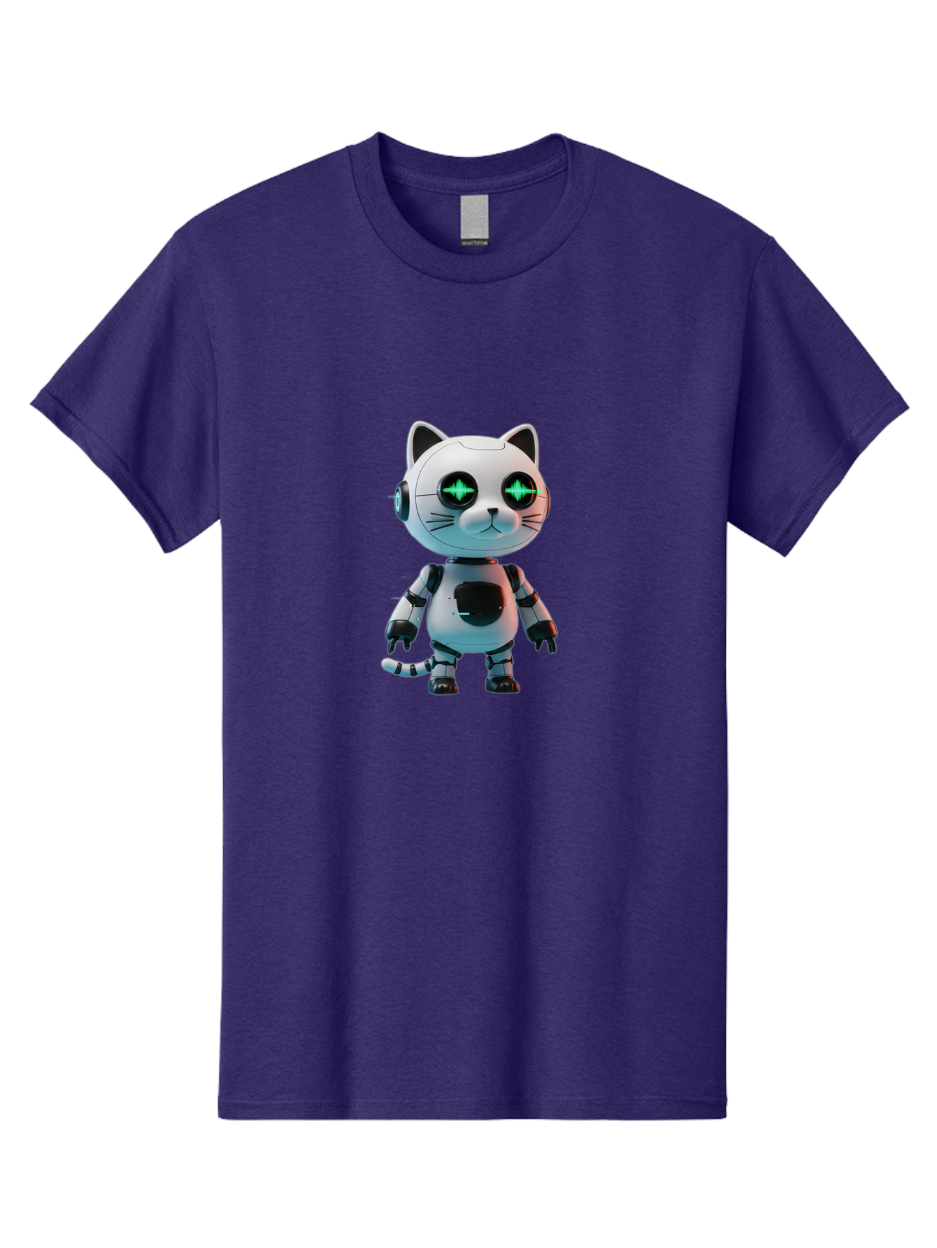 Robot-Cat-4 Men'S Graphic Tee, 100% Cotton, Comfortable Casual Summer Wear, Machine Washable, Vintage Camera, Old Camera, Antique Camera, Black Camera, Classic Photography, Photography Equipment, Nostalgic Device, Film Camera, Camera Art Ban329 10