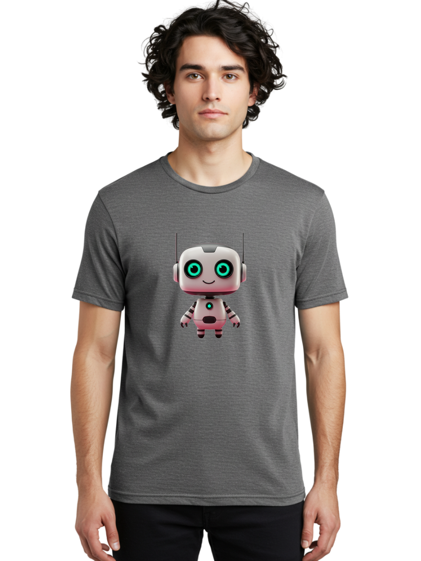 Robot-Character Men'S Graphic Tee, 100% Cotton, Comfortable Casual Summer Wear, Machine Washable, Vintage Camera, Old Camera, Antique Camera, Black Camera, Classic Photography, Photography Equipment, Nostalgic Device, Film Camera, Camera Art Ban332 30