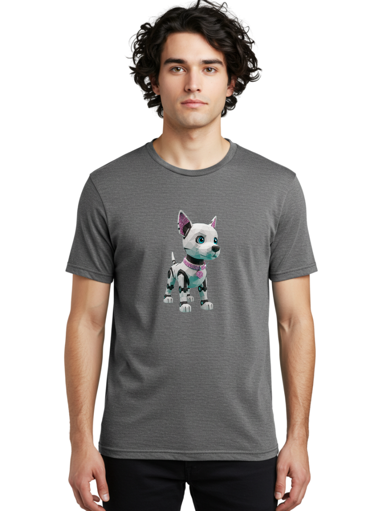 Robot-Dog-2 Men'S Graphic Tee, 100% Cotton, Comfortable Casual Summer Wear, Machine Washable, Vintage Camera, Old Camera, Antique Camera, Black Camera, Classic Photography, Photography Equipment, Nostalgic Device, Film Camera, Camera Art Ban337 29