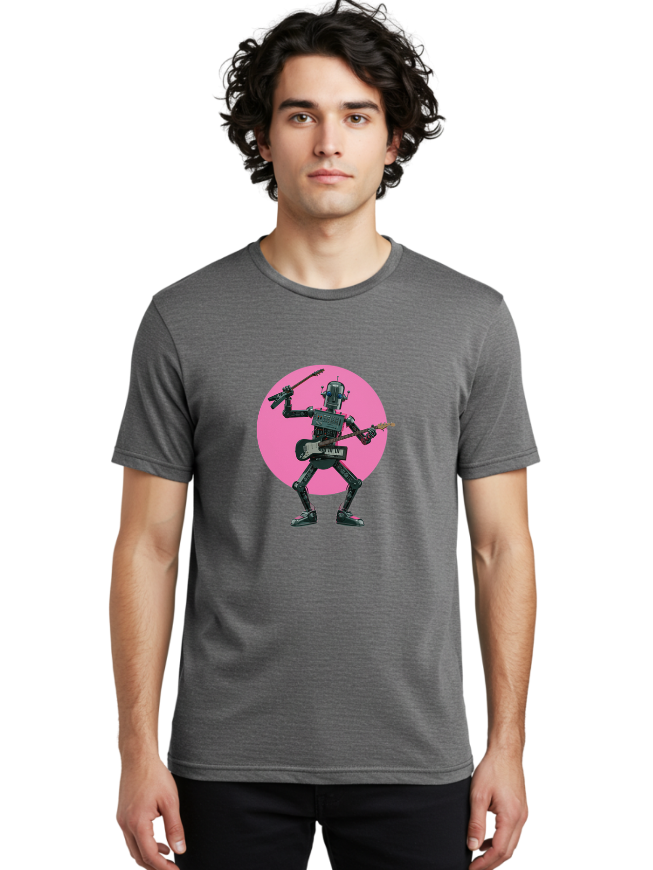 Robot-Guitarist Men'S Graphic Tee, 100% Cotton, Comfortable Casual Summer Wear, Machine Washable, Vintage Camera, Old Camera, Antique Camera, Black Camera, Classic Photography, Photography Equipment, Nostalgic Device, Film Camera, Camera Art Ban340 18