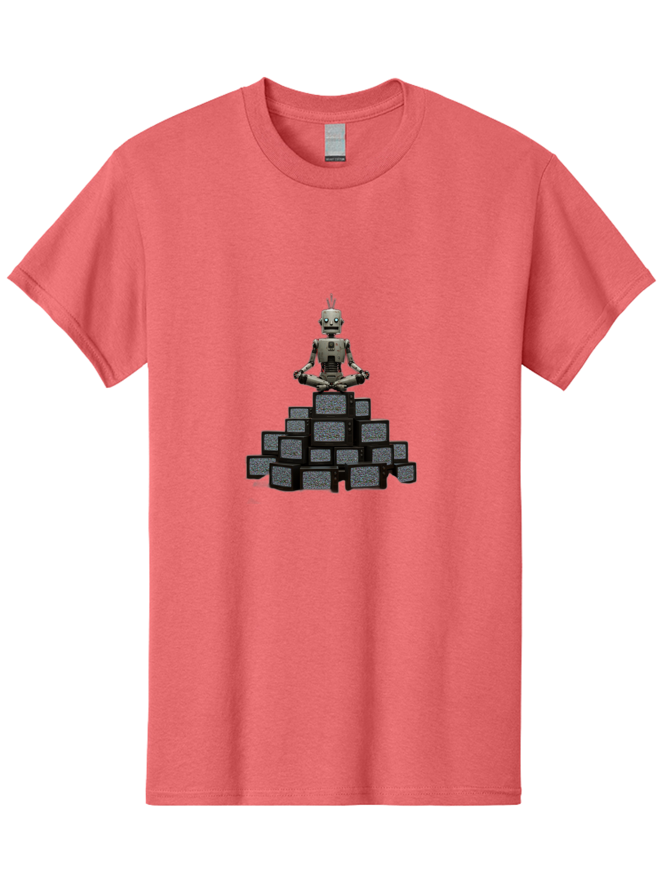 Robot-In-Meditation-Pose-1 Men'S Graphic Tee, 100% Cotton, Comfortable Casual Summer Wear, Machine Washable, Vintage Camera, Old Camera, Antique Camera, Black Camera, Classic Photography, Photography Equipment, Nostalgic Device, Film Camera, Ban341 10