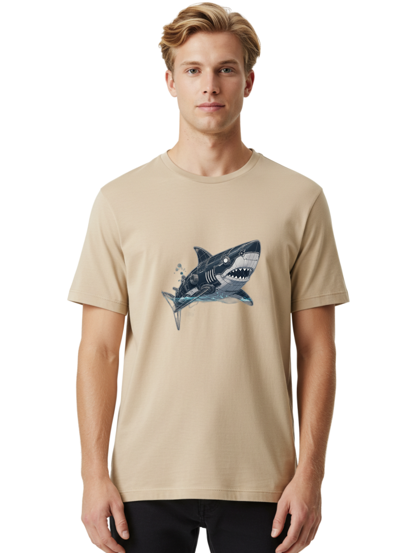 Robot-Shark Men'S Graphic Tee, 100% Cotton, Comfortable Casual Summer Wear, Machine Washable, Vintage Camera, Old Camera, Antique Camera, Black Camera, Classic Photography, Photography Equipment, Nostalgic Device, Film Camera, Camera Art Ban347 23