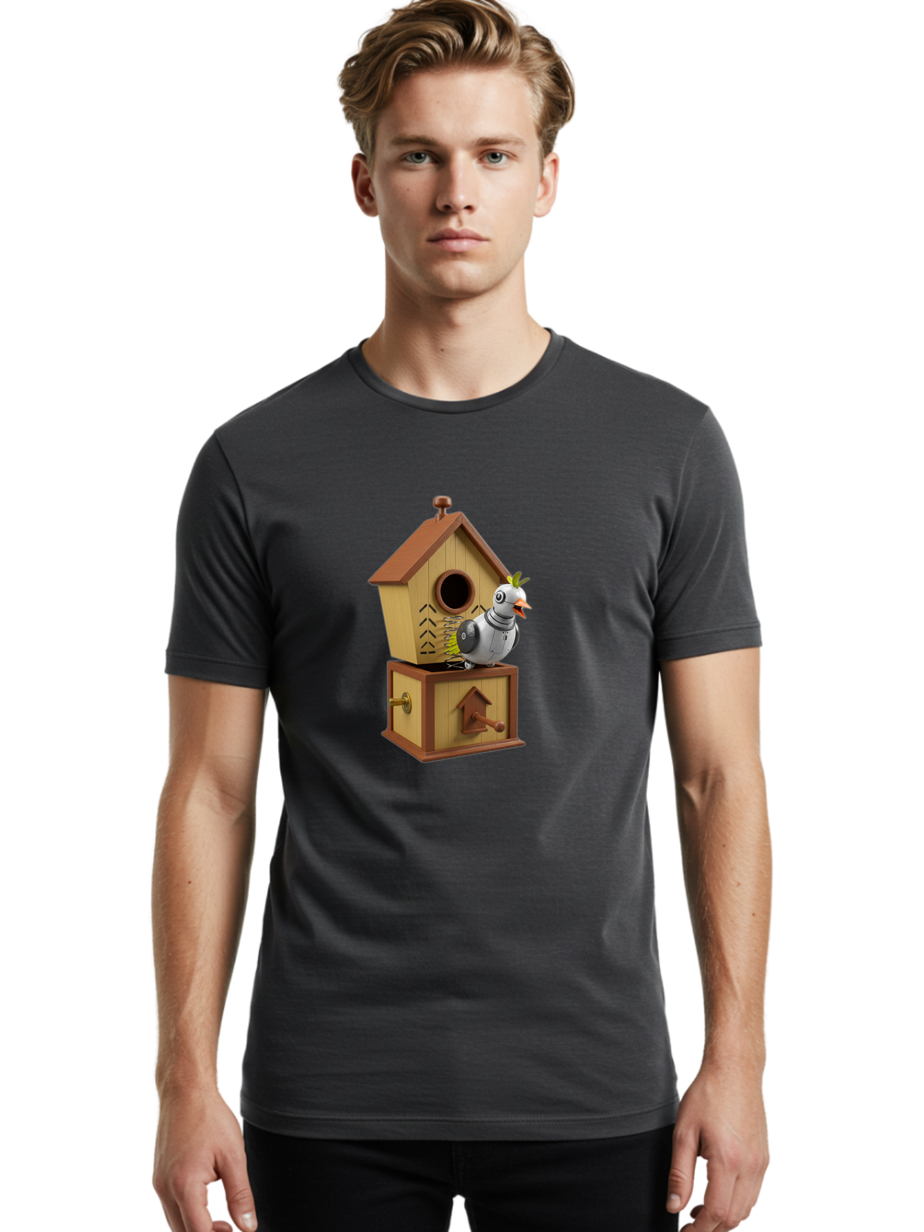 Robotic-Bird Men'S Graphic Tee, 100% Cotton, Comfortable Casual Summer Wear, Machine Washable, Vintage Camera, Old Camera, Antique Camera, Black Camera, Classic Photography, Photography Equipment, Nostalgic Device, Film Camera, Camera Art Ban352 16
