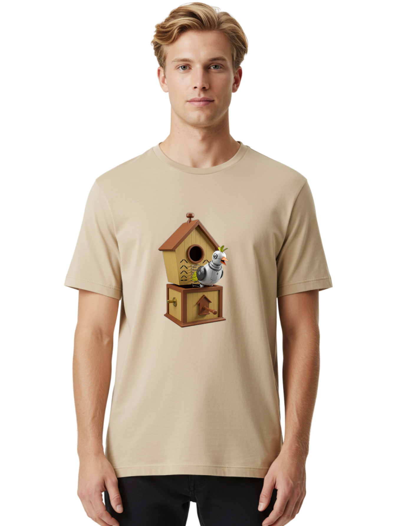 Robotic-Bird Men'S Graphic Tee, 100% Cotton, Comfortable Casual Summer Wear, Machine Washable, Vintage Camera, Old Camera, Antique Camera, Black Camera, Classic Photography, Photography Equipment, Nostalgic Device, Film Camera, Camera Art Ban352 25