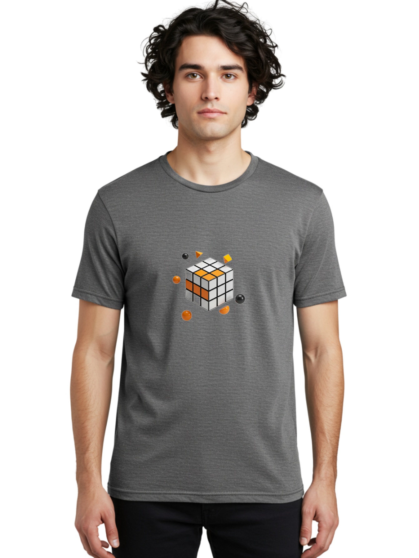 Rubik-S-Cube-4 Men'S Graphic Tee, 100% Cotton, Comfortable Casual Summer Wear, Machine Washable, Vintage Camera, Old Camera, Antique Camera, Black Camera, Classic Photography, Photography Equipment, Nostalgic Device, Film Camera, Camera Art Ban369 18