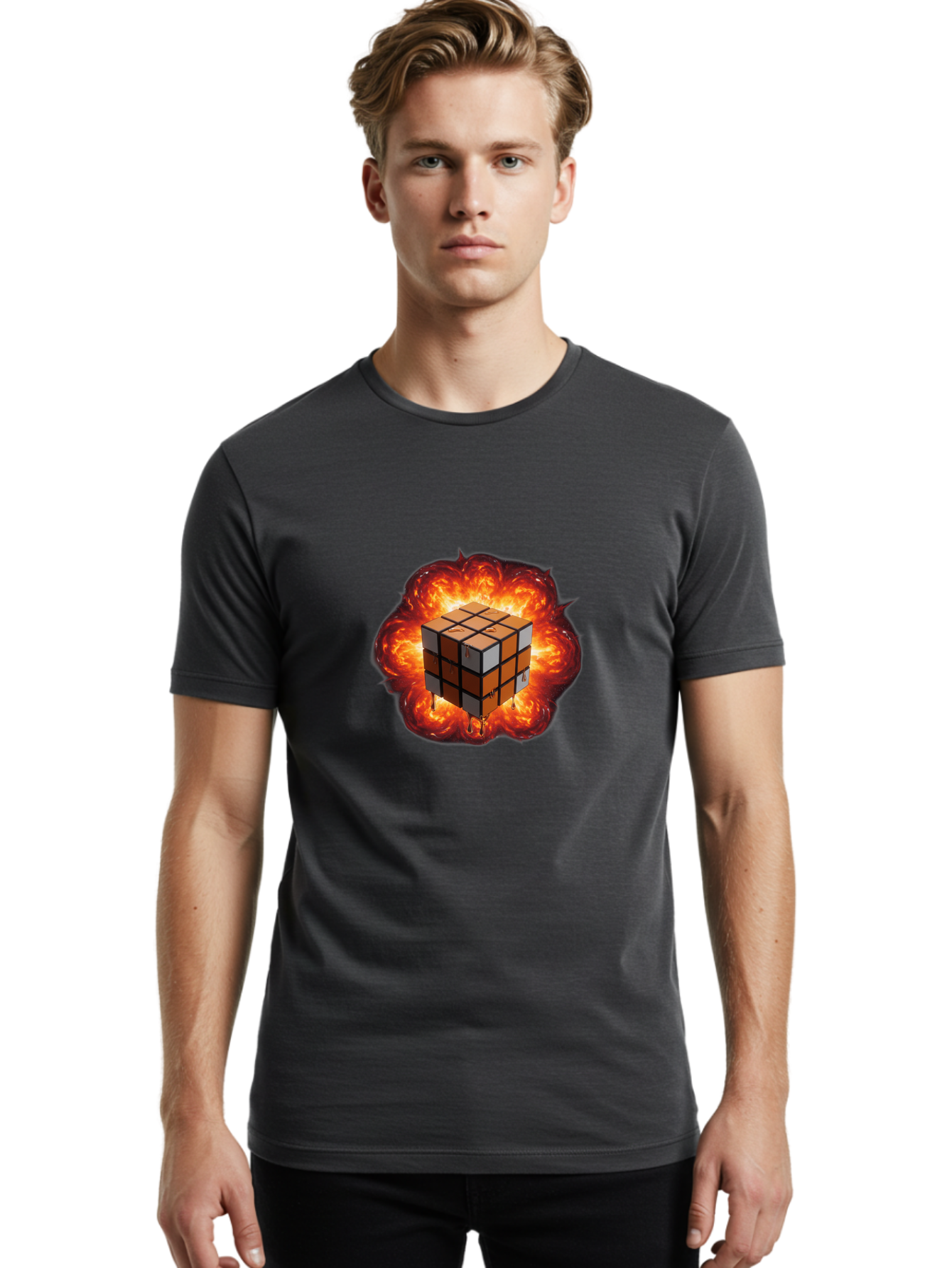 Rubik-S-Cube-8 Men'S Graphic Tee, 100% Cotton, Comfortable Casual Summer Wear, Machine Washable, Vintage Camera, Old Camera, Antique Camera, Black Camera, Classic Photography, Photography Equipment, Nostalgic Device, Film Camera, Camera Art Ban373 23