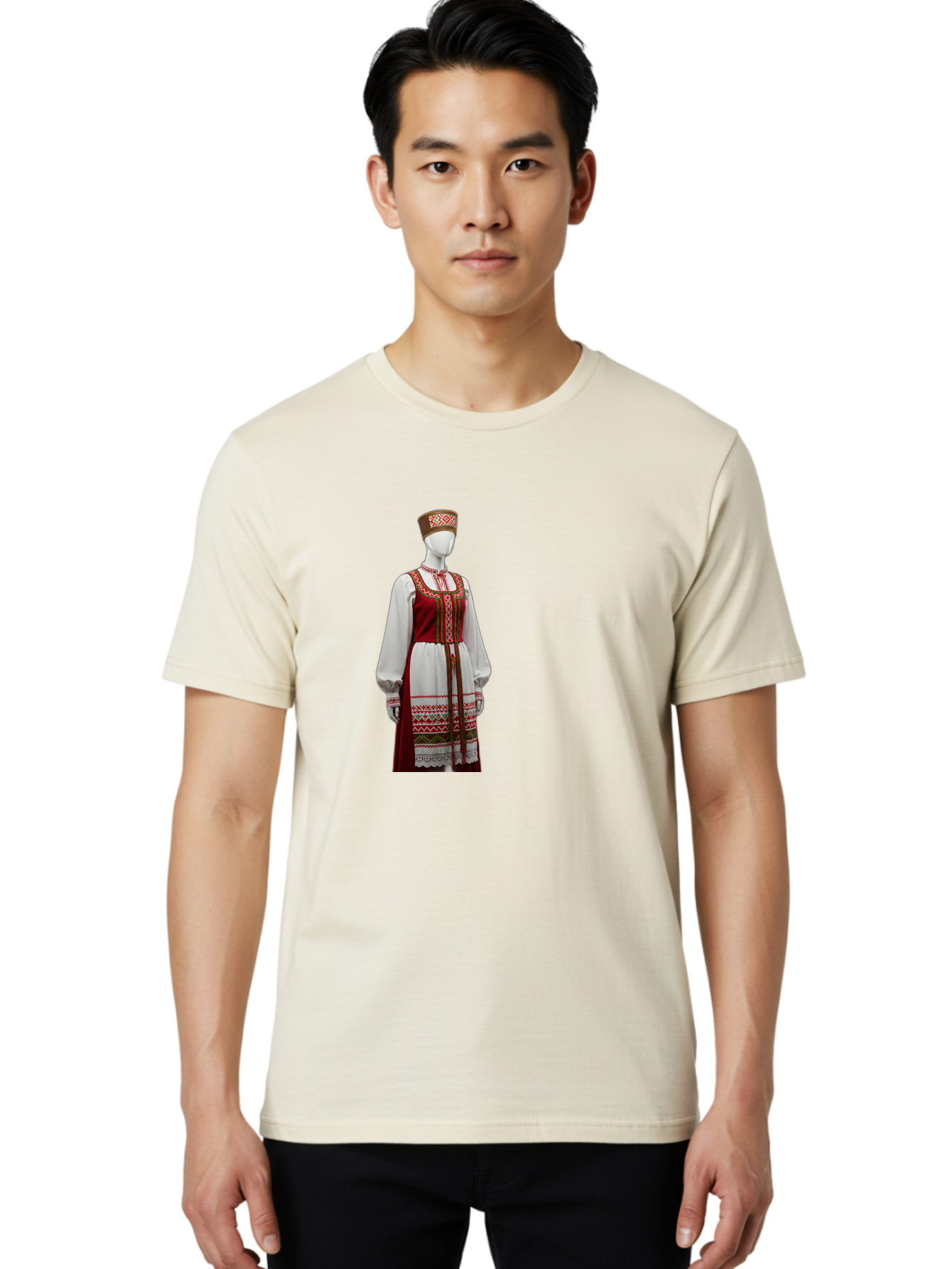 Russian-Sarafan-Dress Men'S Graphic Tee, 100% Cotton, Comfortable Casual Summer Wear, Machine Washable, Vintage Camera, Old Camera, Antique Camera, Black Camera, Classic Photography, Photography Equipment, Nostalgic Device, Film Camera, Ban383 17