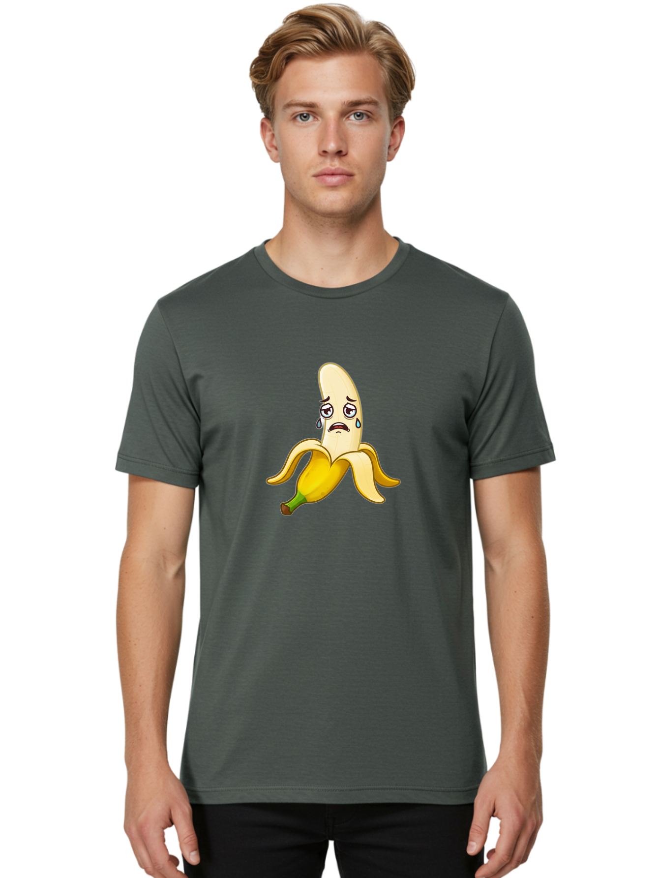 Sad-Banana-1 Men'S Graphic Tee, 100% Cotton, Comfortable Casual Summer Wear, Machine Washable, Vintage Camera, Old Camera, Antique Camera, Black Camera, Classic Photography, Photography Equipment, Nostalgic Device, Film Camera, Camera Art Ban389 27