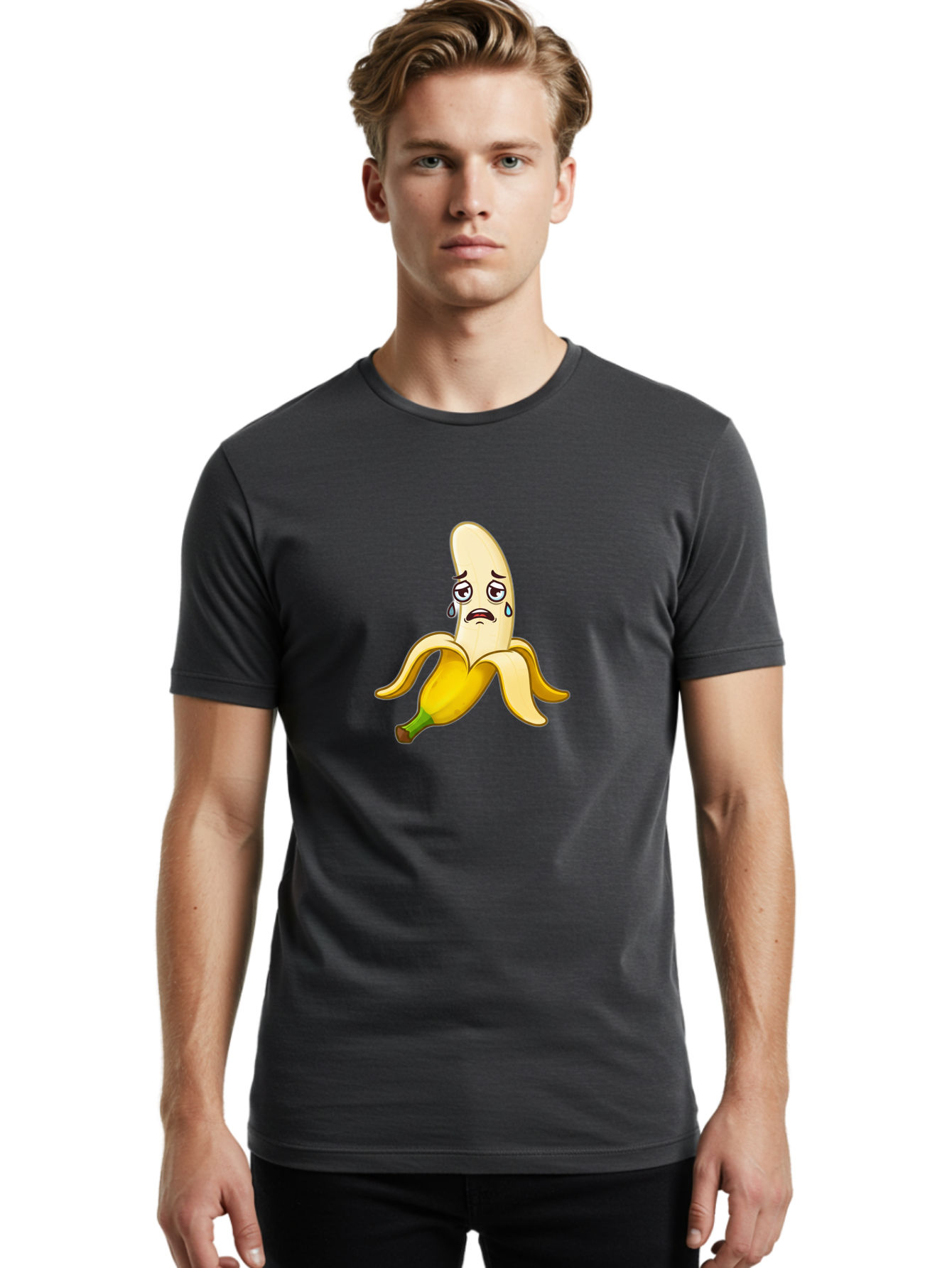 Sad-Banana-1 Men'S Graphic Tee, 100% Cotton, Comfortable Casual Summer Wear, Machine Washable, Vintage Camera, Old Camera, Antique Camera, Black Camera, Classic Photography, Photography Equipment, Nostalgic Device, Film Camera, Camera Art Ban389 28